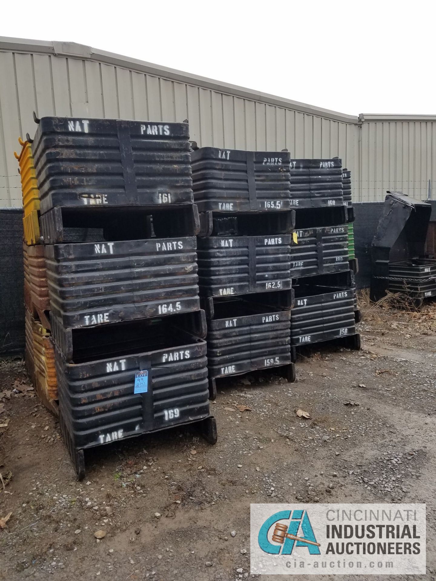 36" X 34" X 20" DEEP HEAVY DUTY STACKABLE CORRUGATED STEEL TOTES
