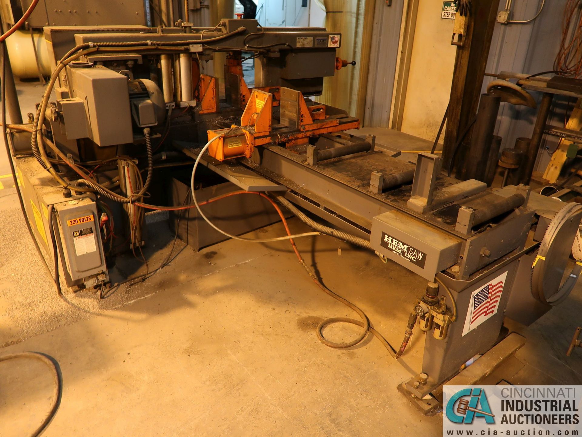 12" X 12" HEM MODEL H90A-C AUTO HORIZONTAL BAND SAW; S/N 931206, APPROX. 24" AUTO BAR FEED, - Image 4 of 10