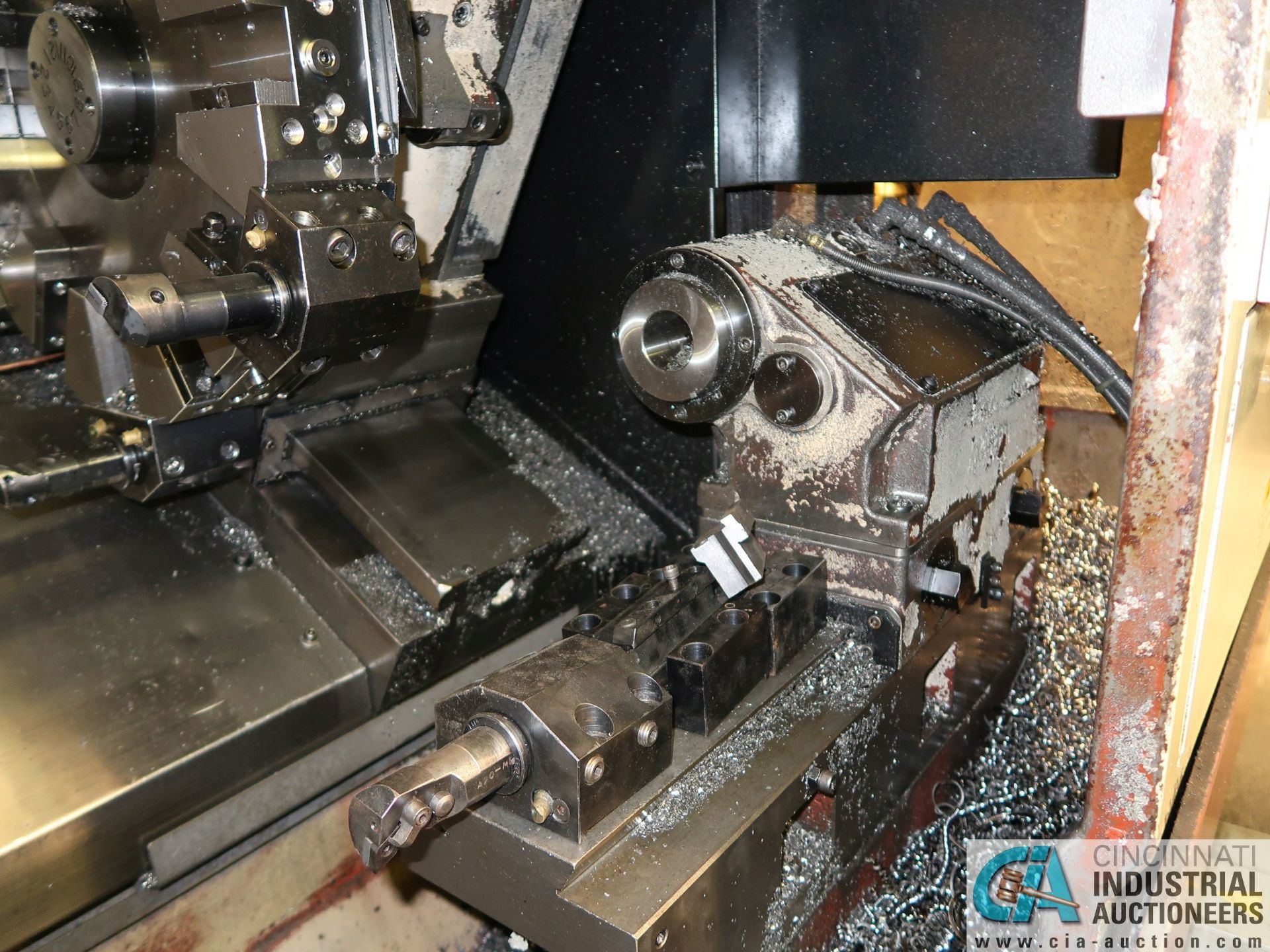 OKUMA MODEL ES-L10 CNC TURNING CENTER; S/N P00003, OSP-U10 CONTROL, TAILSTOCK, 10" CHUCK (NEW 2001 - Image 8 of 11