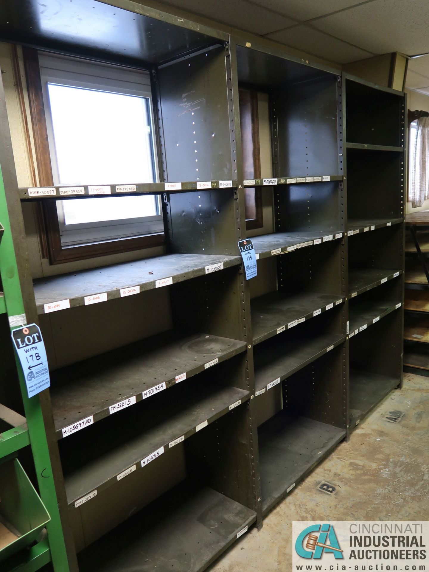 (LOT) BALANCE OF ROOM WITH MISC. SIZE STEEL SHELVING ** NO CONTENTS ** - Image 2 of 4