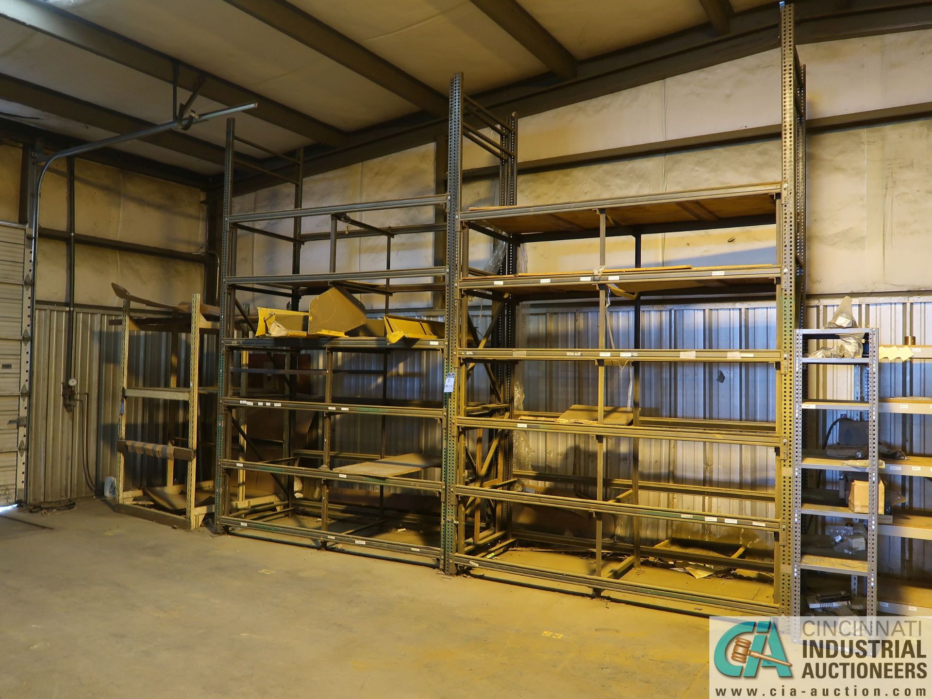 SECTIONS 40" X 92" X 13' HIGH ADJUSTABLE BEAM MULTI-SHELF BOLT TOGETHER PALLET RACK WITH (1) SECTION