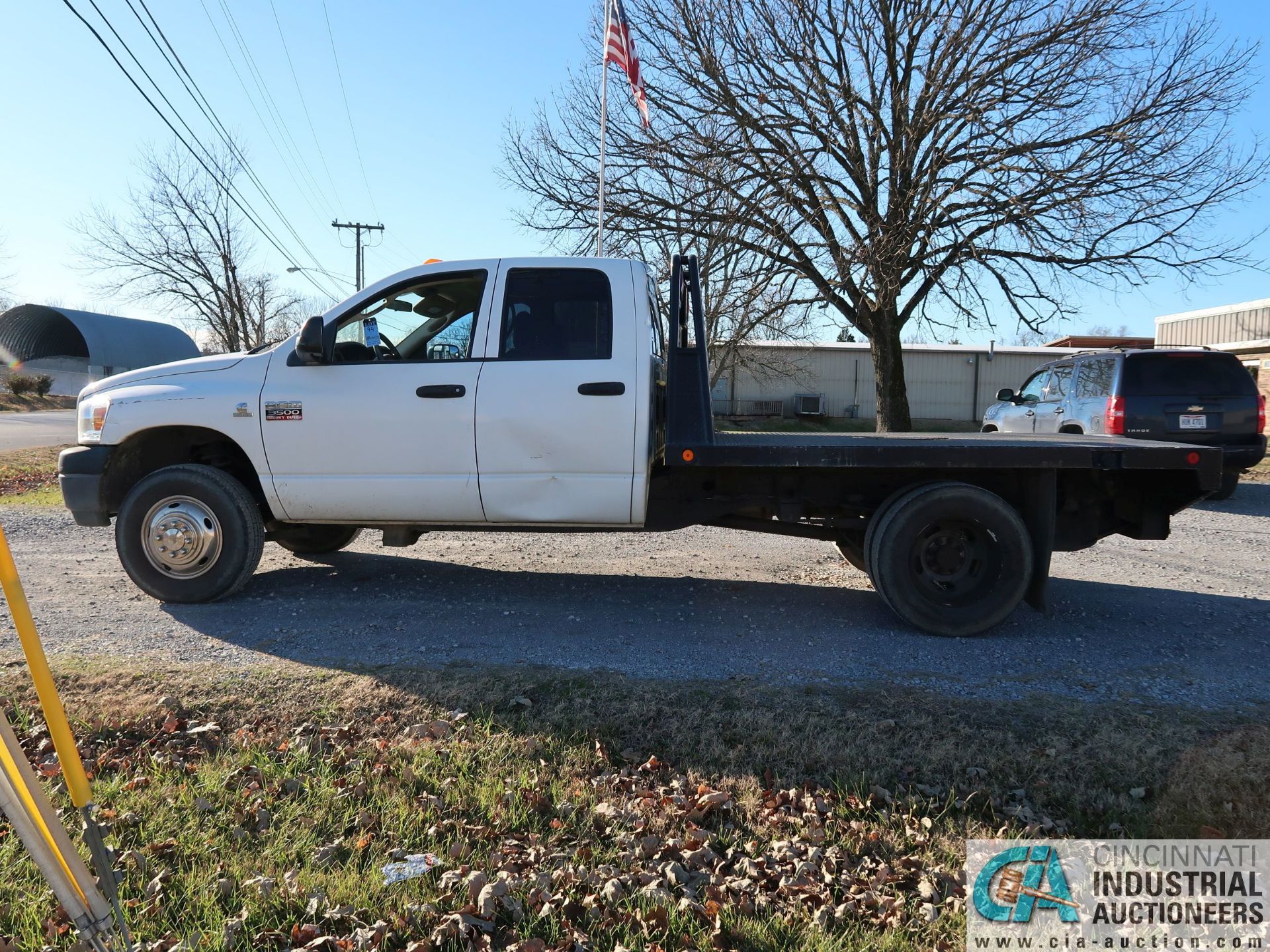 2007 DODGE 3500 RAM FLAT BED DIESEL TRUCK; VIN # 3D6WG48A37G707670, 165,264 MILES SHOWING, CUMMINS - Image 8 of 14