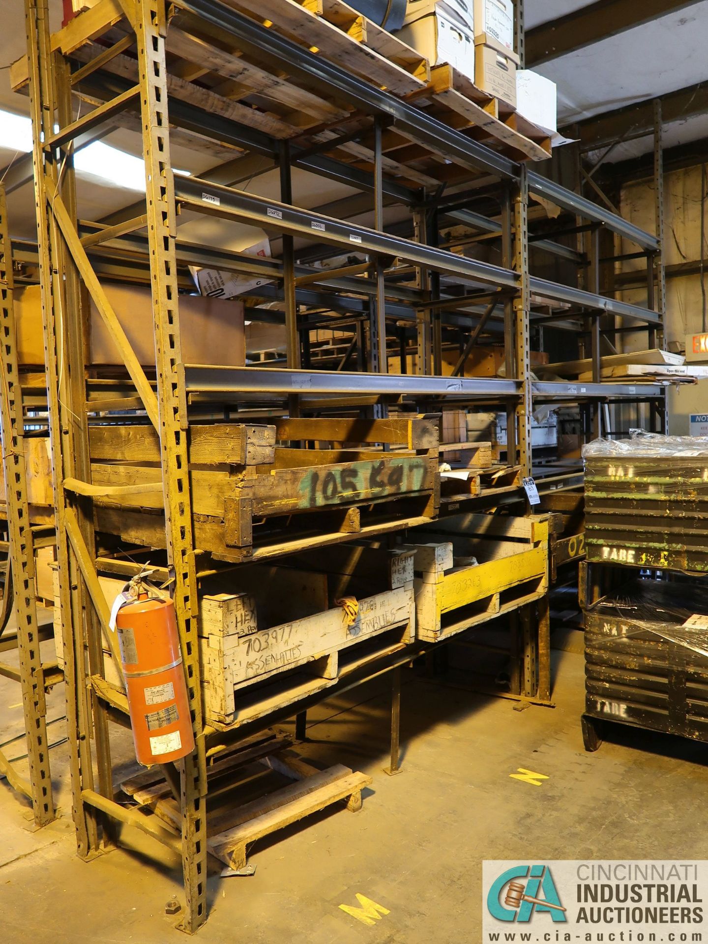 SECTIONS 30" X 96" X 14" HIGH ADJUSTABLE BEAM BOLT TOGETHER PALLET RACK, (5) SHELVES PER