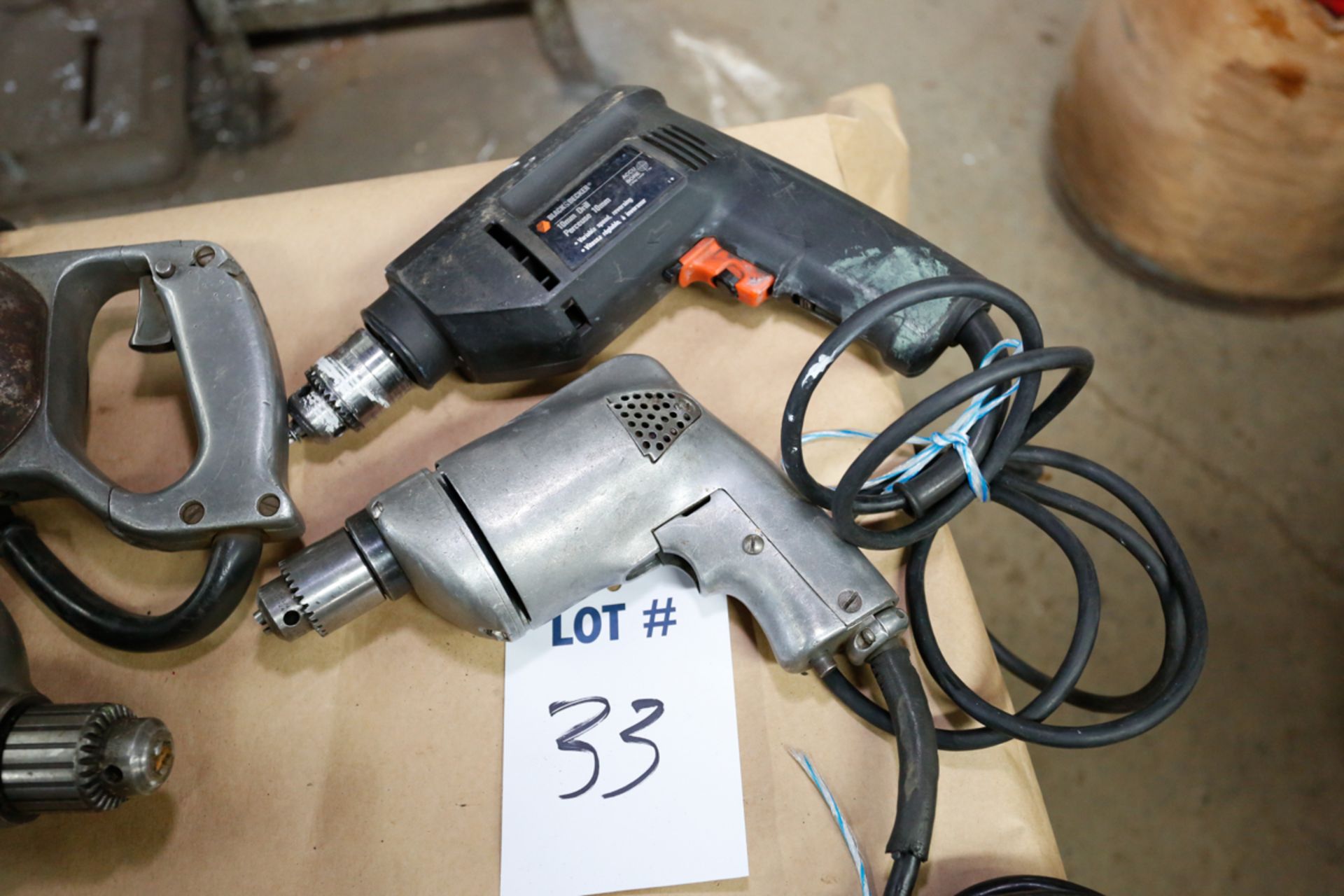 (2) ELECTRIC DRILLS