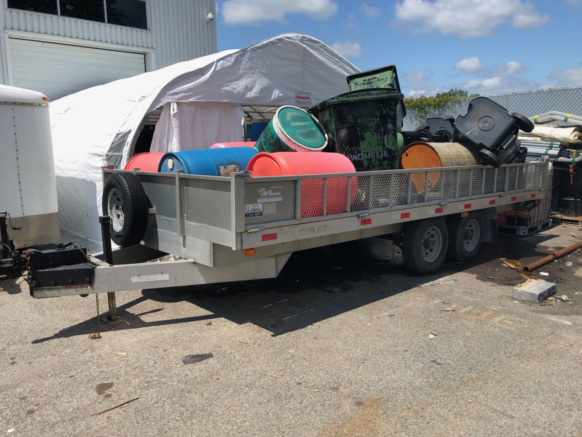 TER-O-CONCEPT ALUMINUM FLAT BED TRAILER, 8' X 16', DOUBLE AXLES (2012) (LOCATED IN LAVAL, QC - Image 2 of 6