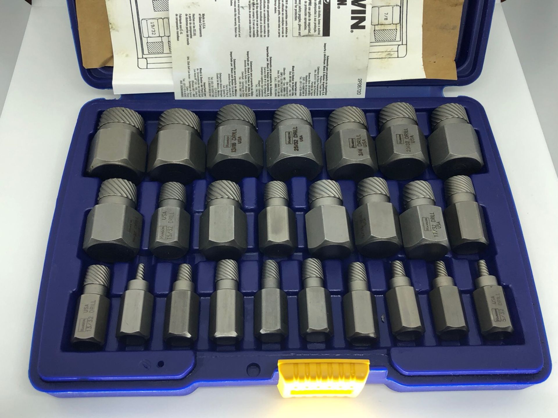 NEW - IRWIN TOOLS HANSON 53227 HEX HEAD MULTI-SPLINE SCREW EXTRACTOR SET, 25 PIECE (LOCATED IN