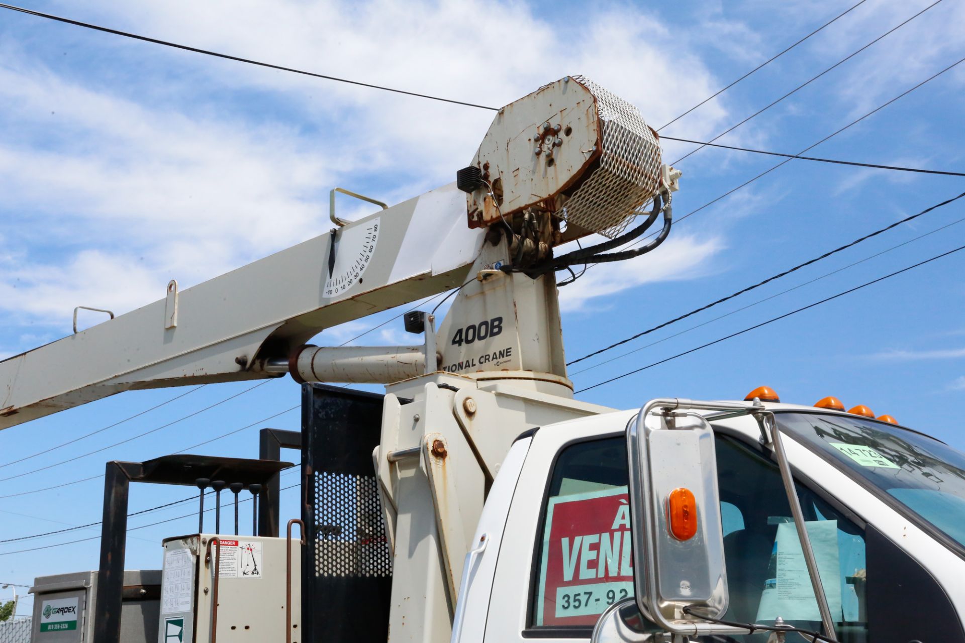 FORD F750 XL SUPER DUTY BOOM TRUCK, SINGLE AXLE, NATIONAL CRANE 20,000 LBS X 56FT BOOM, 20' DECK, - Image 10 of 18