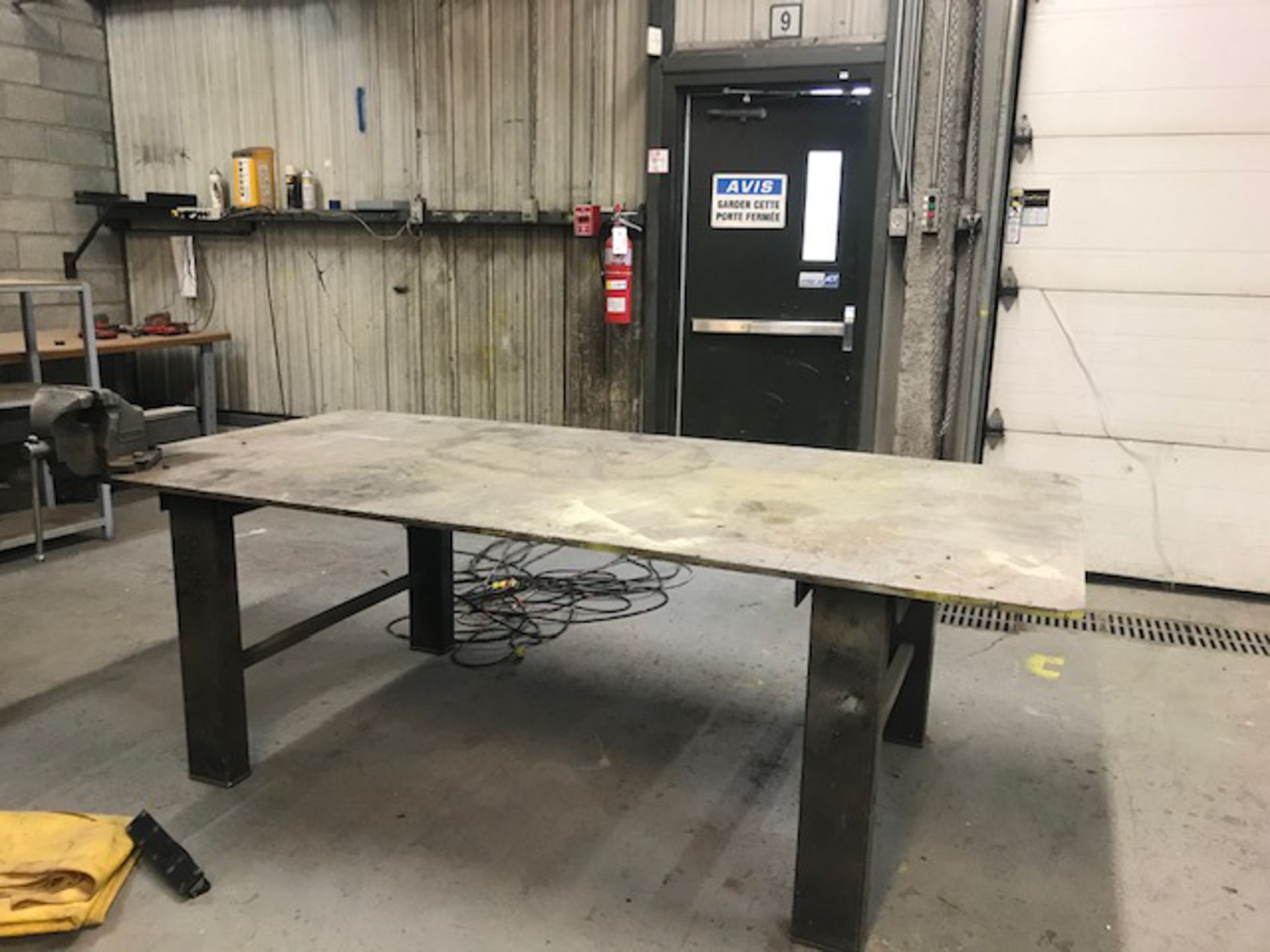 8' X 4' STEEL TABLE W/ VISE