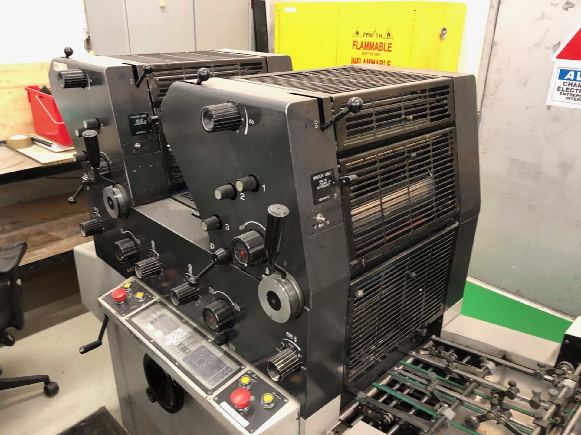 TOKO 2-COLORS OFFSET PRINTING PRESS MOD. R2, 11" X 19" CAP., 230V/60HZ, S/N: 140204 (LOCATED IN ST- - Image 3 of 7