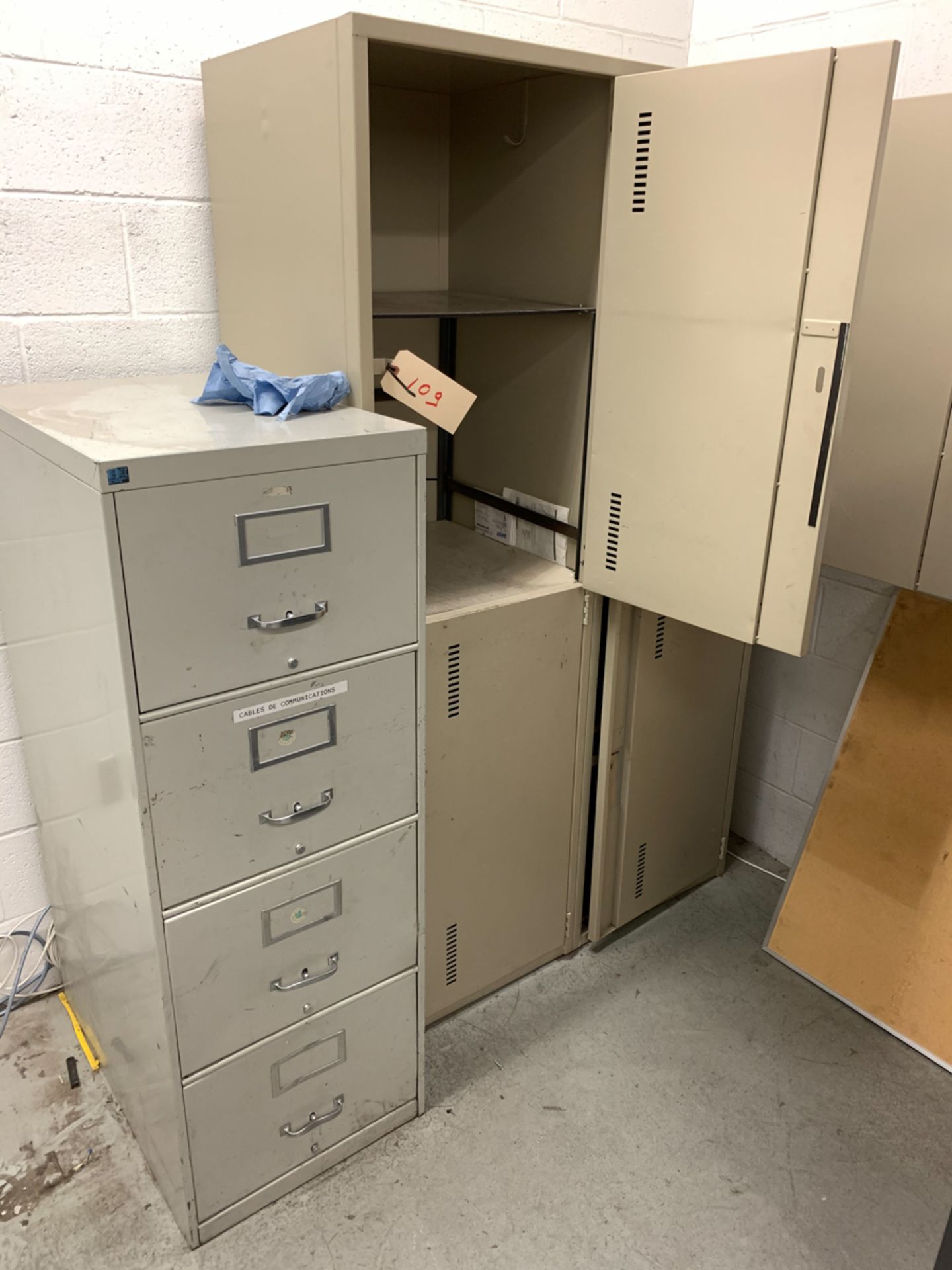 4 DOOR CABINET & 4 DRAWER CABINET