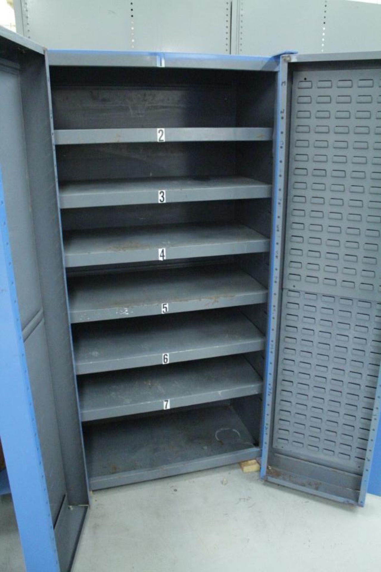 Steel bin storage cabinet 38" x 24" x 73" - Image 2 of 3