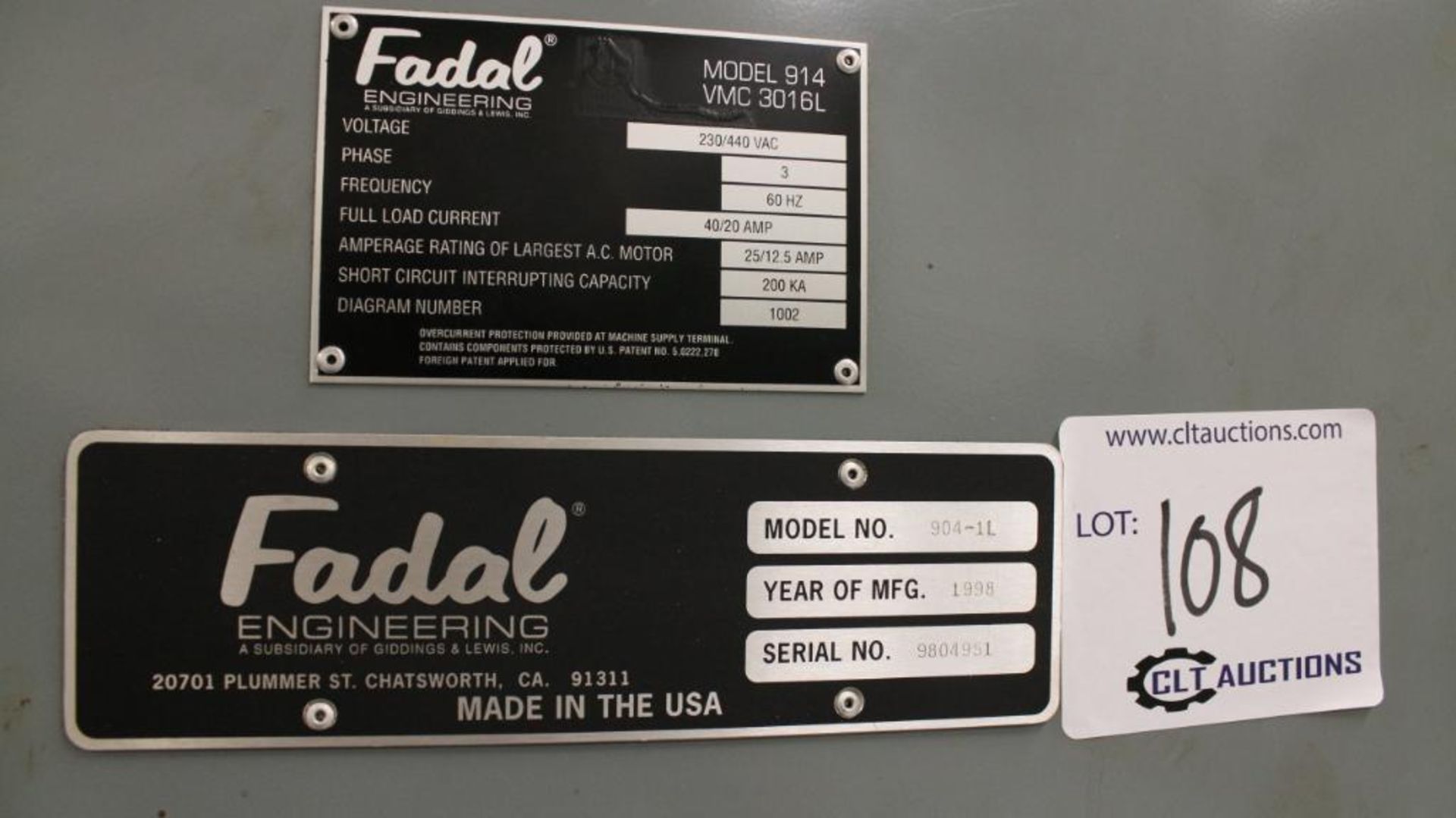Fadal VMC 3016L vertical machining center - Image 9 of 12