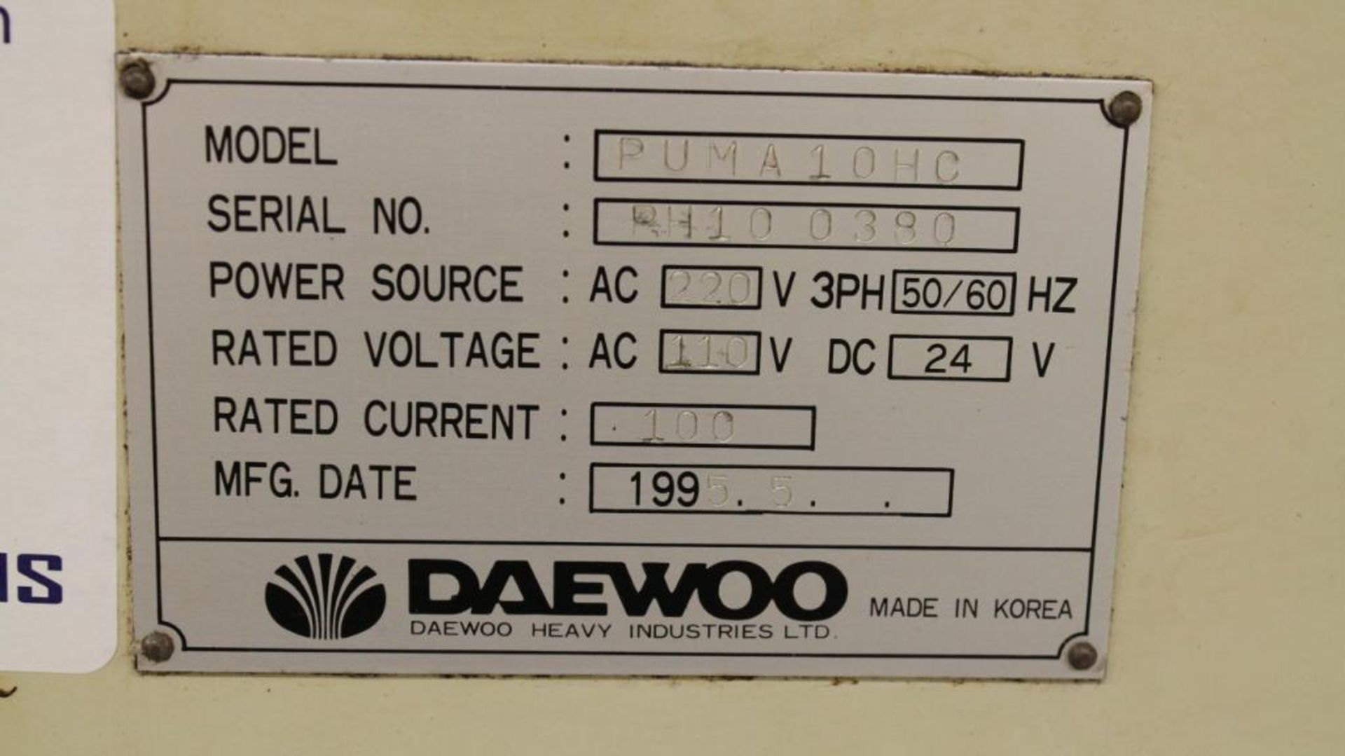 Daewoo Puma 10HC CNC turning center - Image 11 of 15