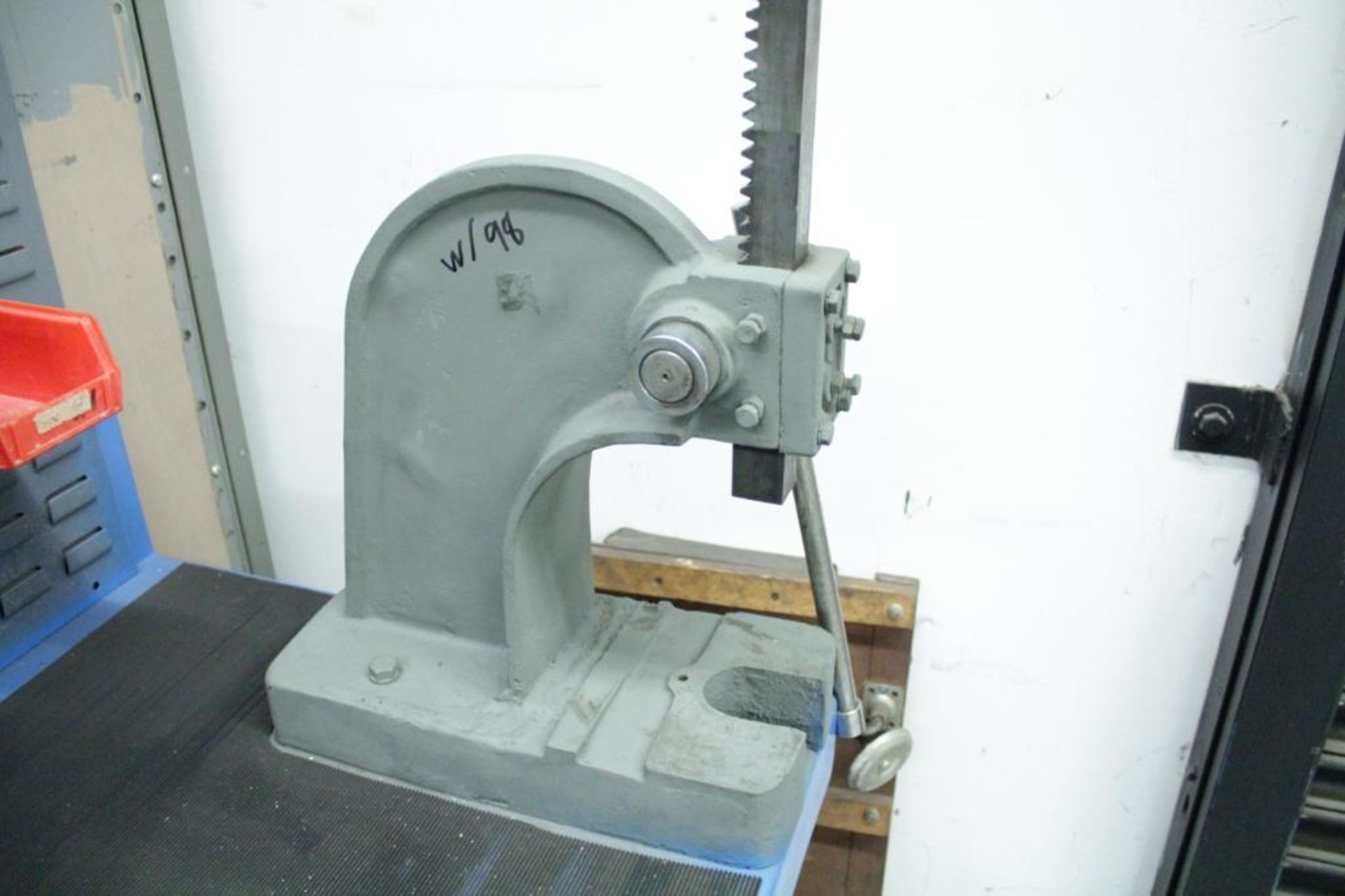 Steel workbench w/ arbor press - Image 2 of 4