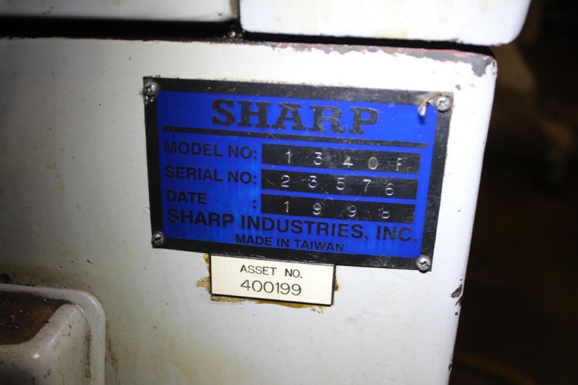 Sharp 1340F Gap bed lathe - Image 9 of 13