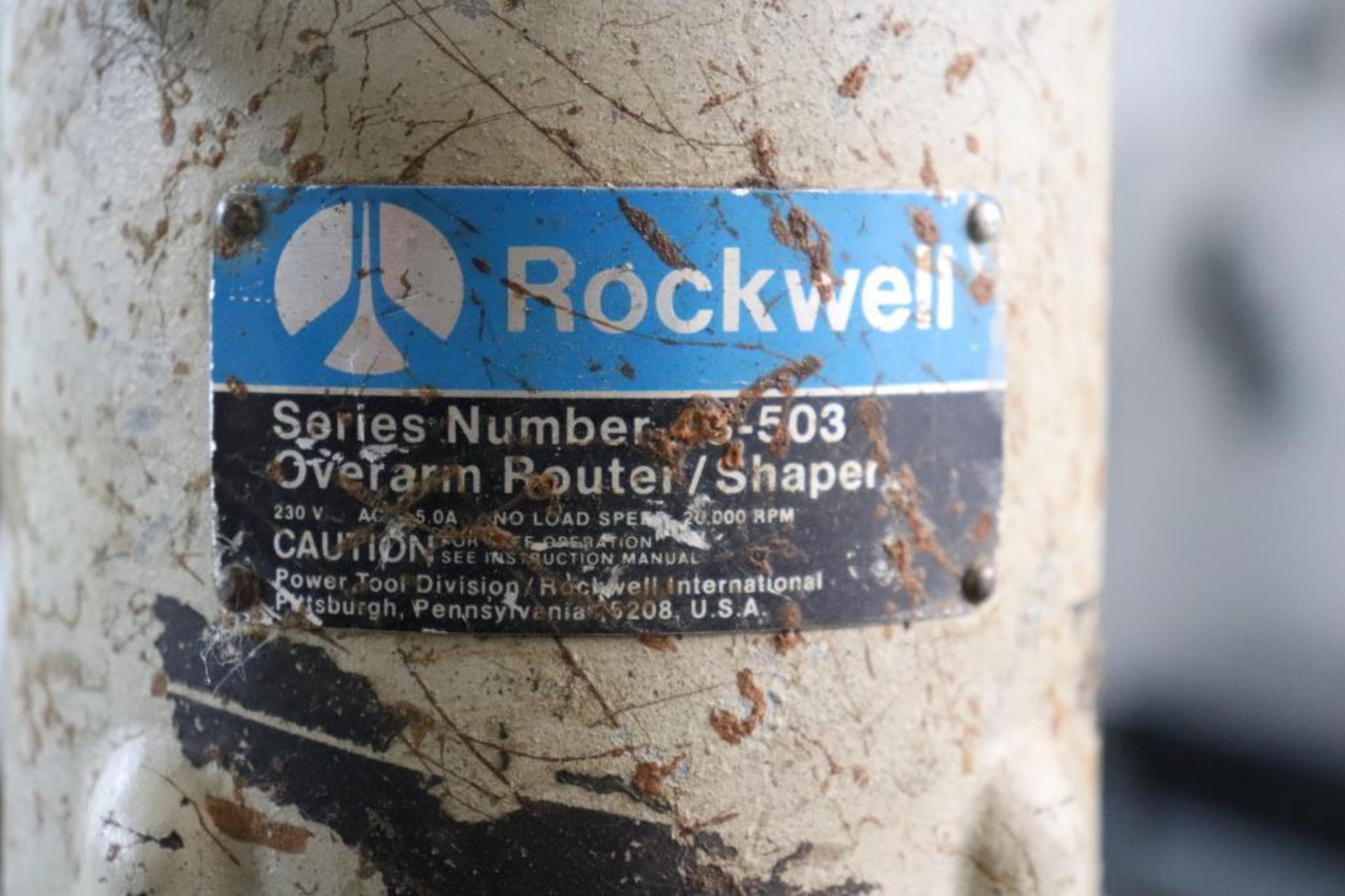 Rockwell 43 503 Over Arm Router/ Shaper - Image 5 of 6