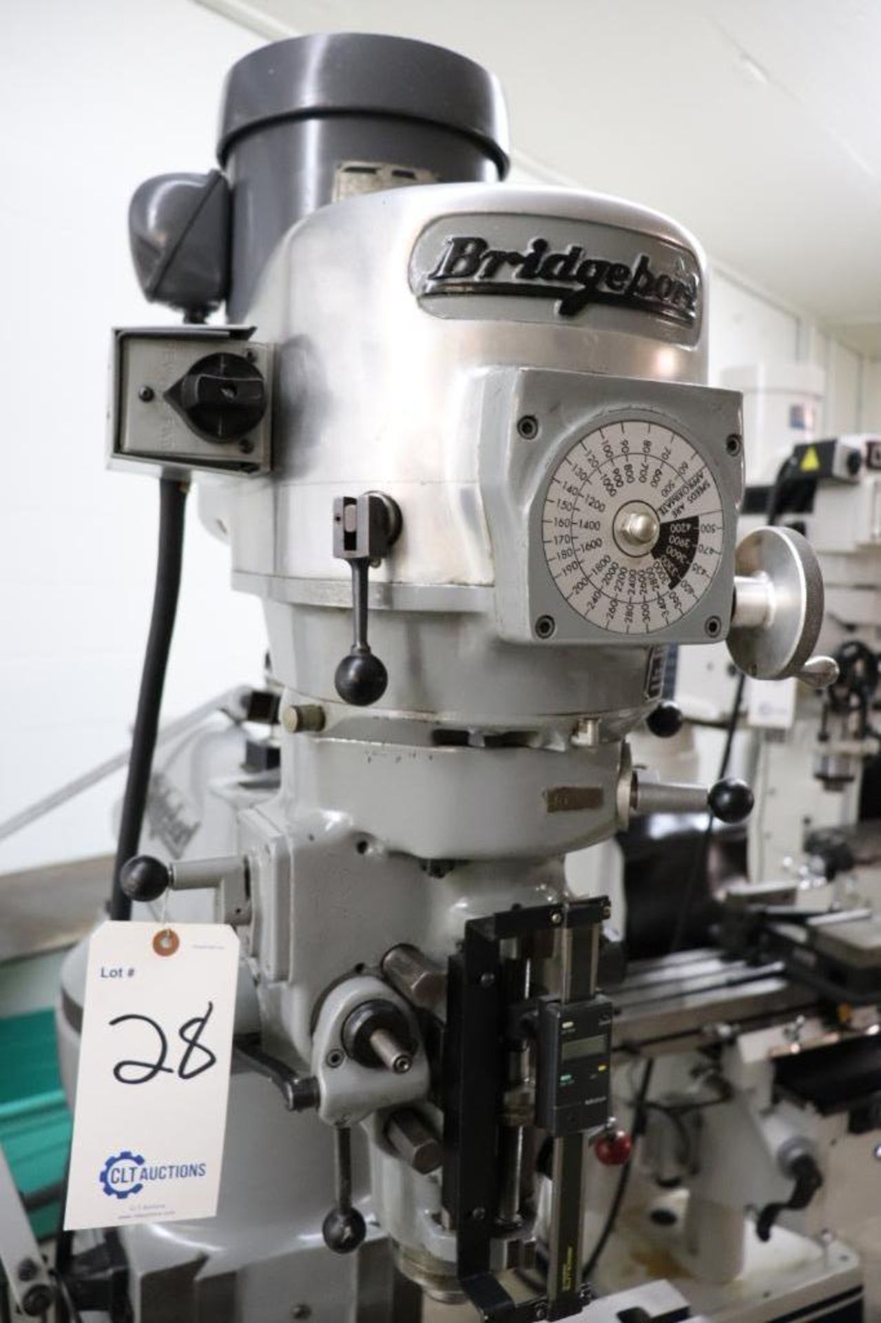 Bridgeport vertical milling machine w/ DRO - Image 7 of 13