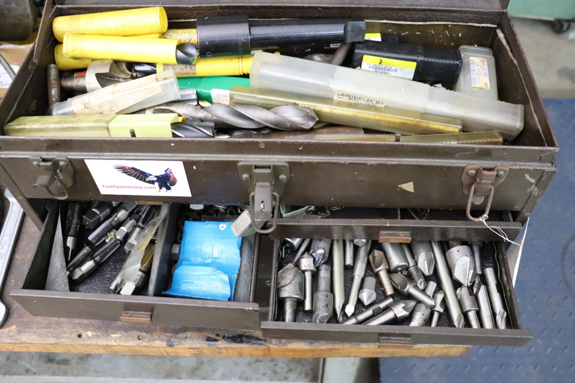 Tool box w/ drills & taps - Image 3 of 3