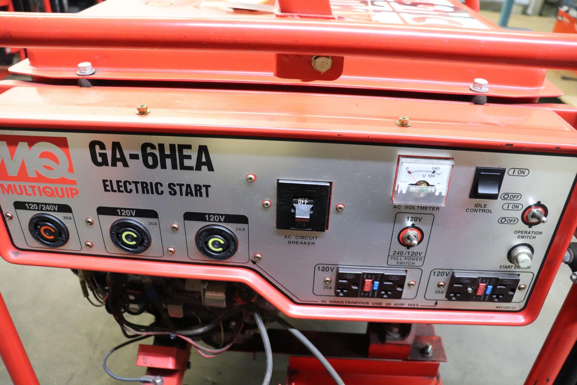 Multiquip GA-6HEA electric start 6000 watt generator - Image 2 of 3