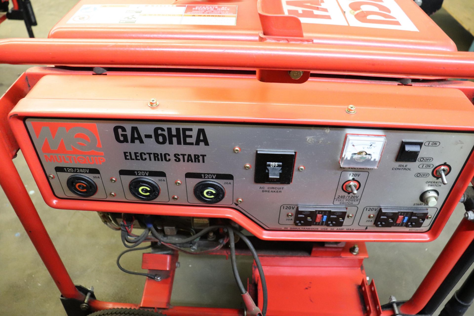 Multiquip GA-6HEA electric start 6000 watt generator - Image 2 of 3