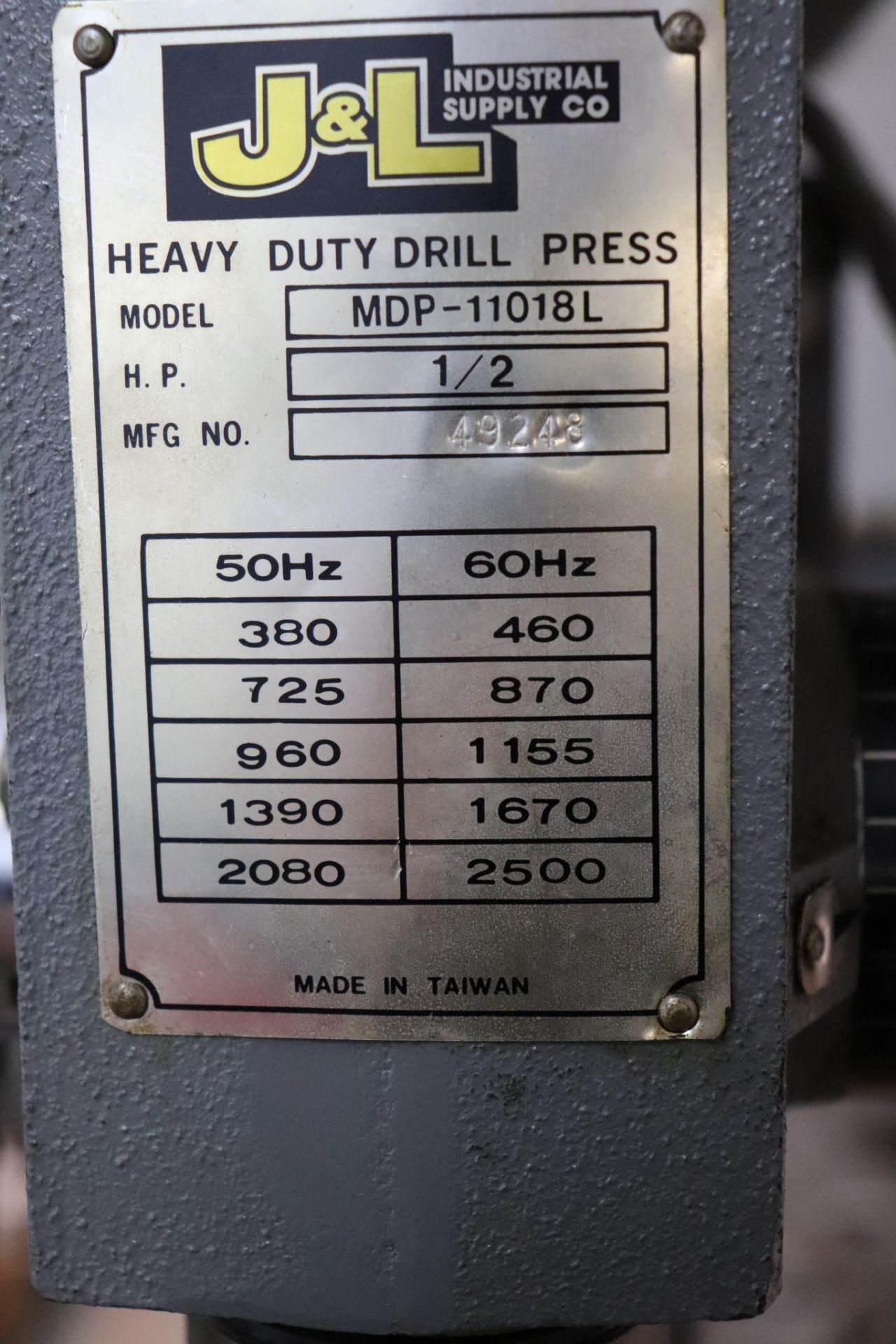 J&L MDP-11018L bench top drill press - Image 5 of 5