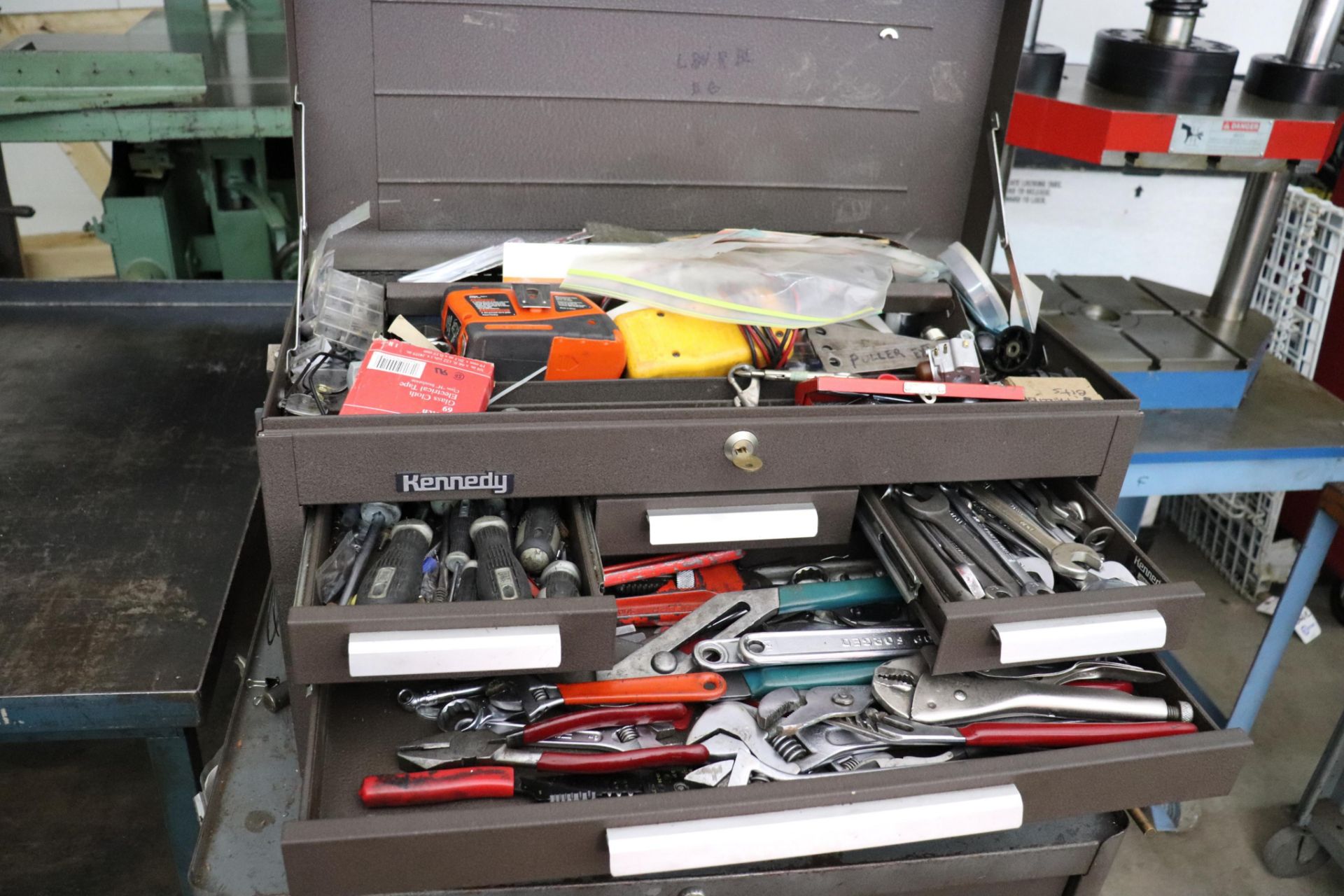 Kennedy tool box w/ tools - Image 2 of 5