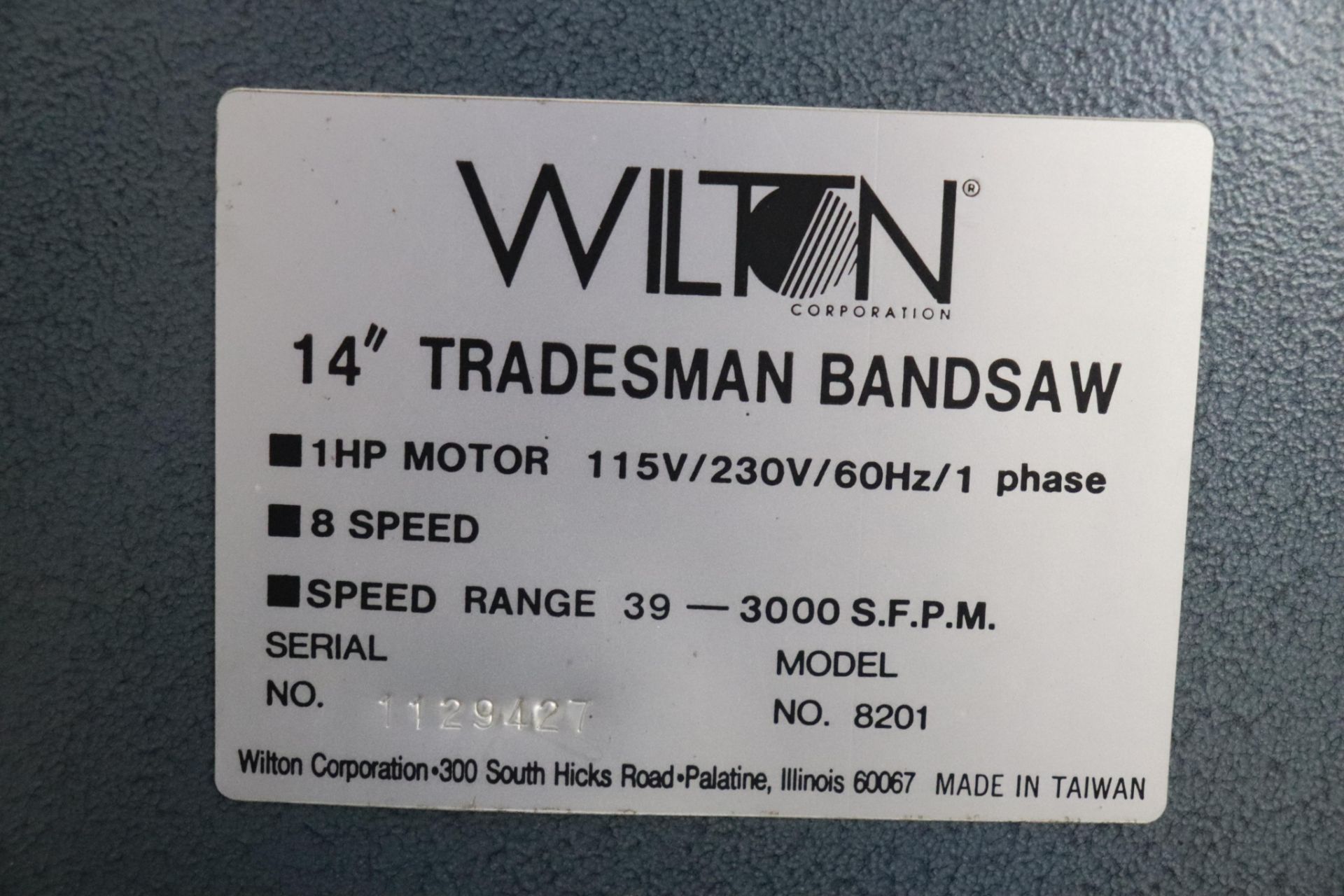 Wilton 14" Tradesman No.8201 Band Saw - Image 4 of 5