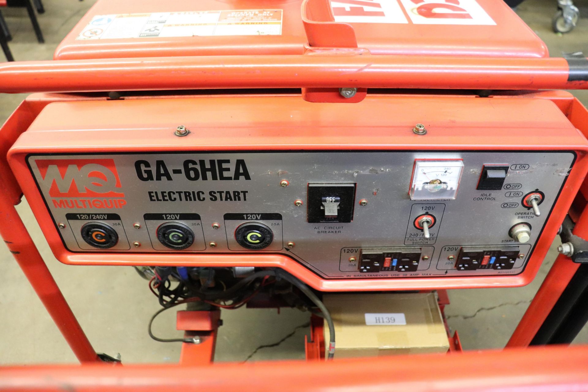 Multiquip GA-6HEA electric start 6000 watt generator - Image 2 of 3