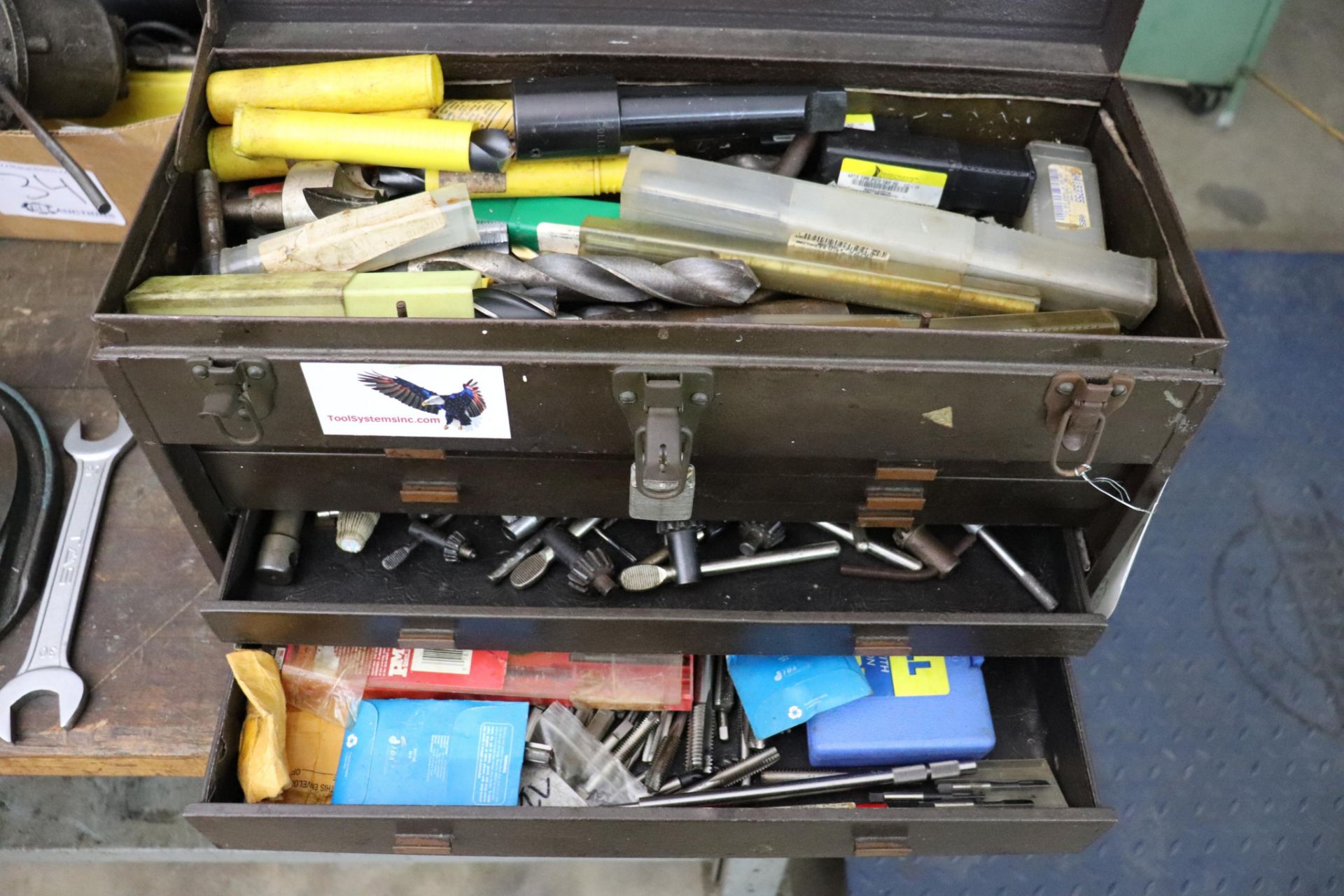 Tool box w/ drills & taps - Image 2 of 3