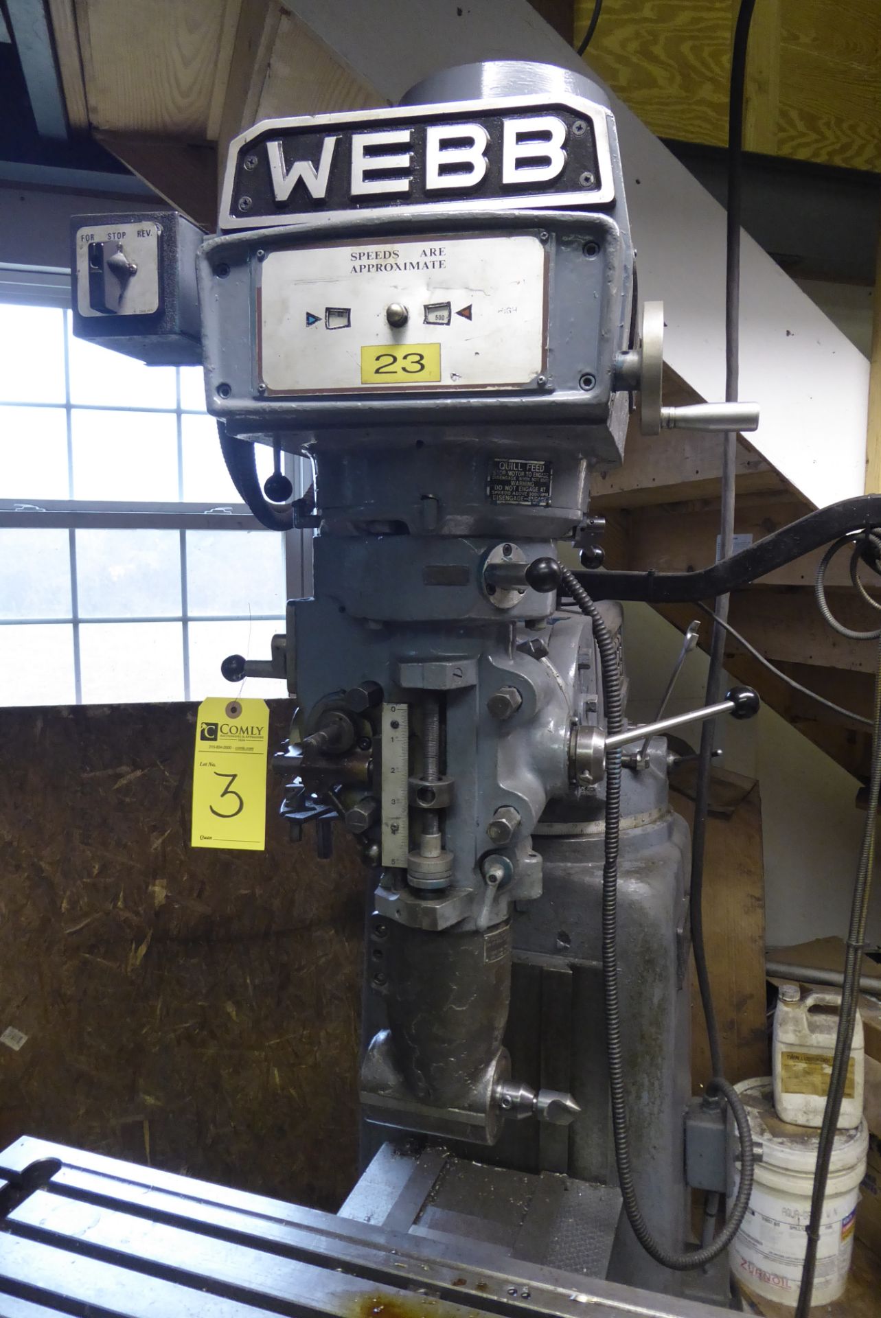 1985 Webb Vertical Milling Machine - Image 4 of 5