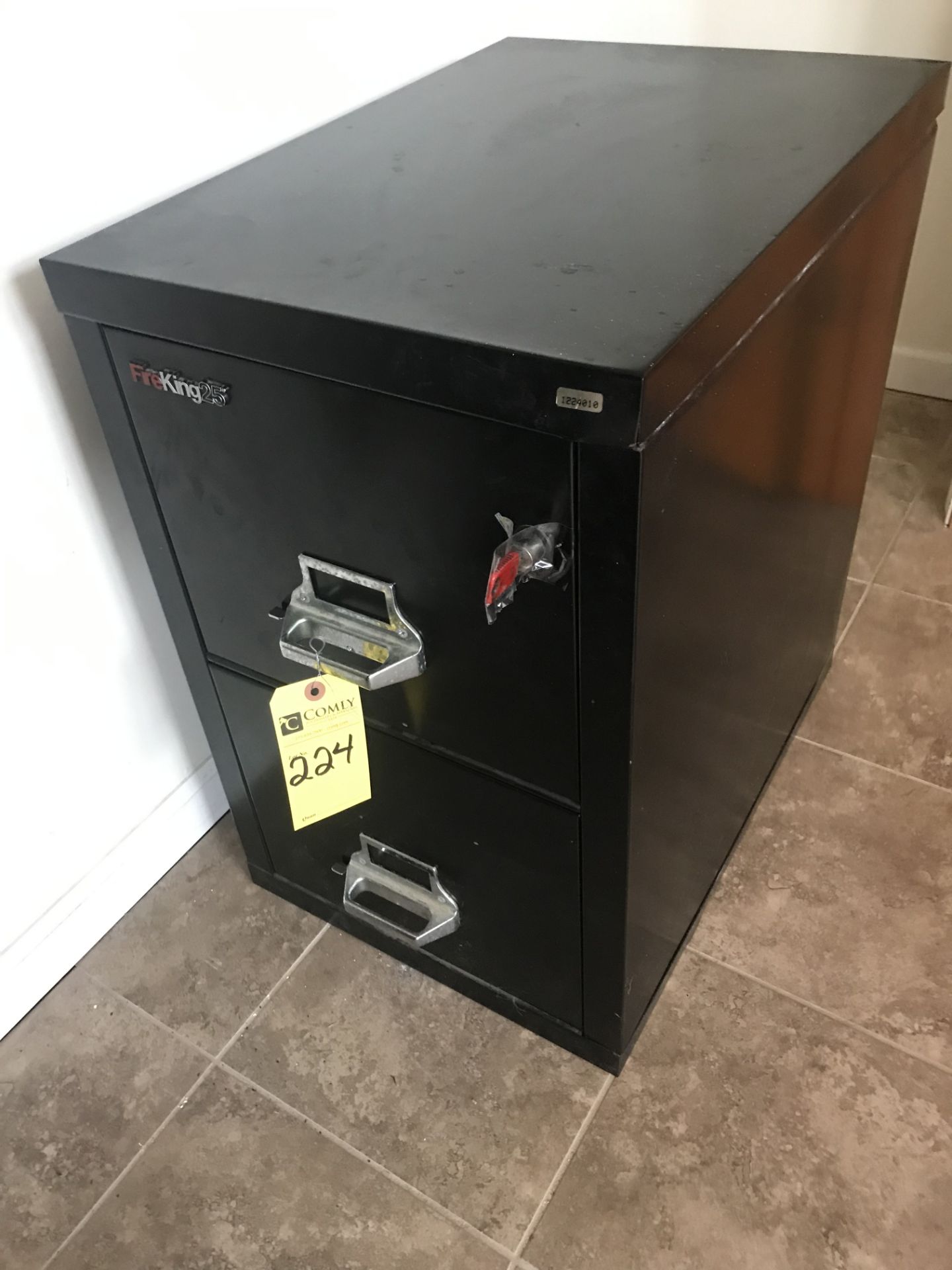 Fire King 25 Fire Proof File Cabinet w/Key - Image 2 of 2