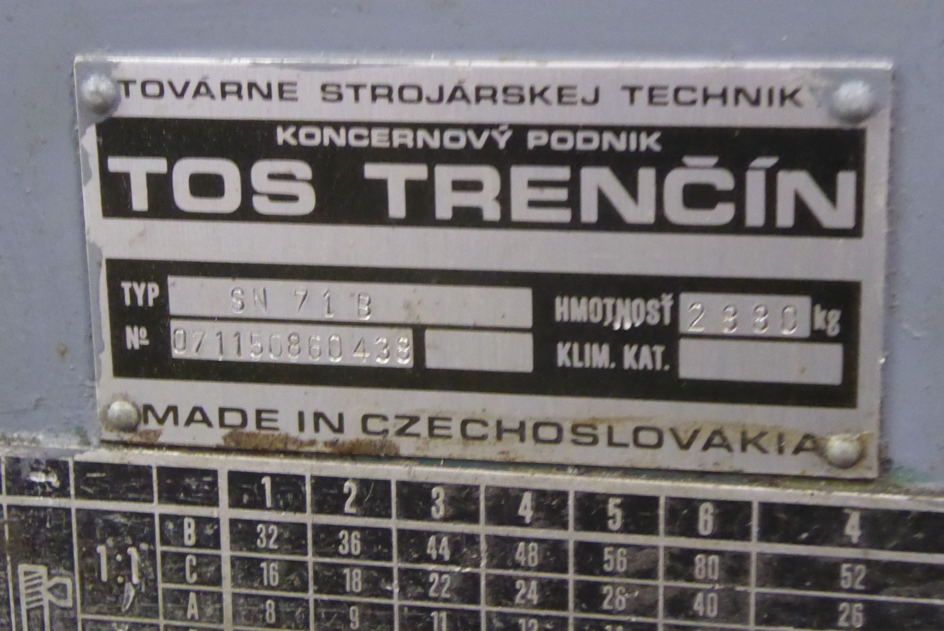 Tos Trencin Engine Lathe - Image 6 of 7