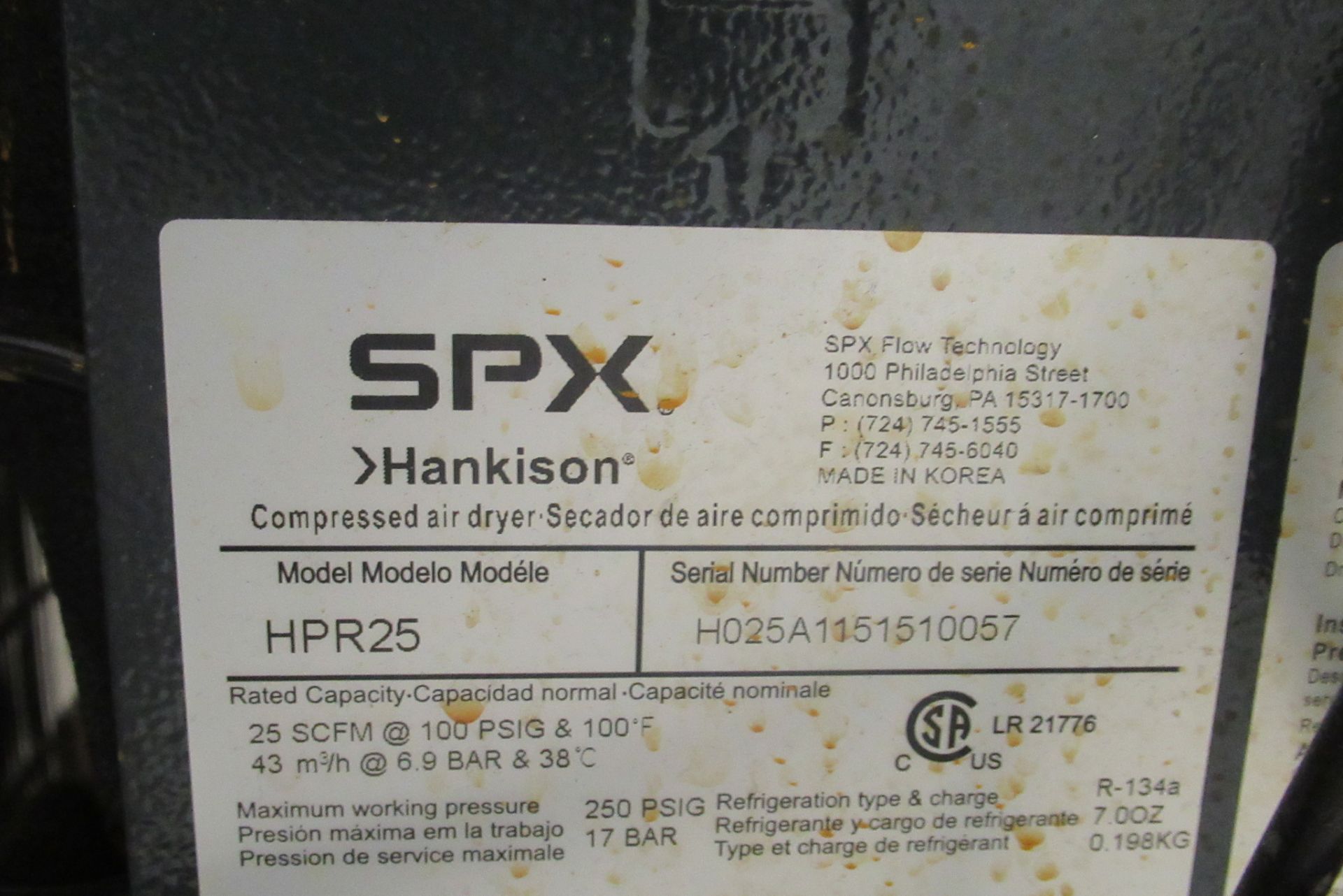 SPX Compressed Air Dryer - Image 3 of 4