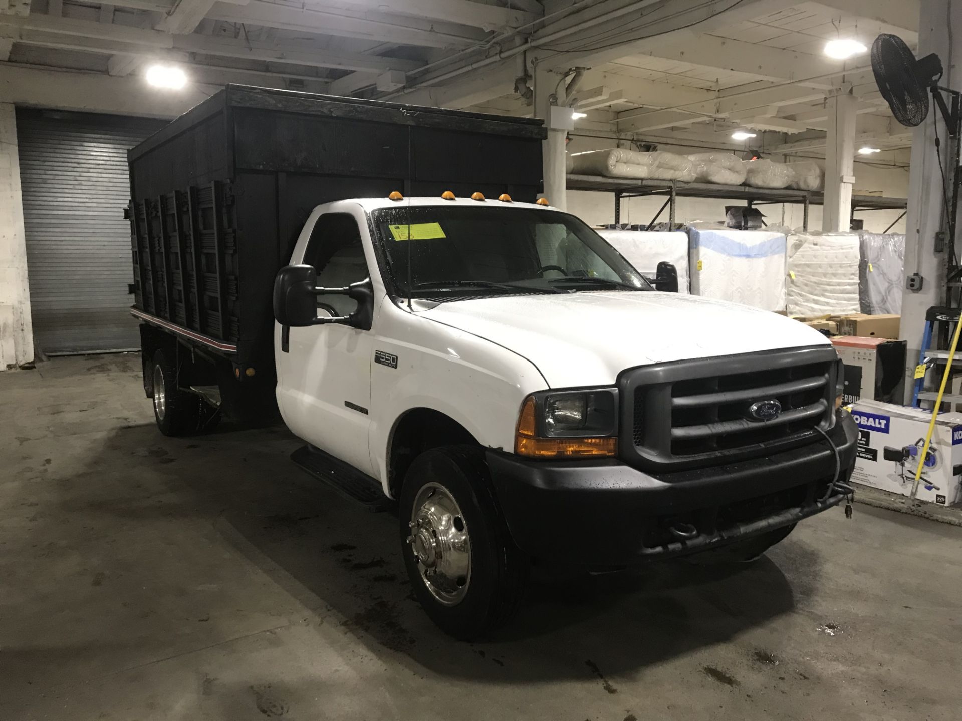 2001 Ford F-550 Diesel V8 Powerstroke 12' Stake Body Dump Truck - Image 10 of 10