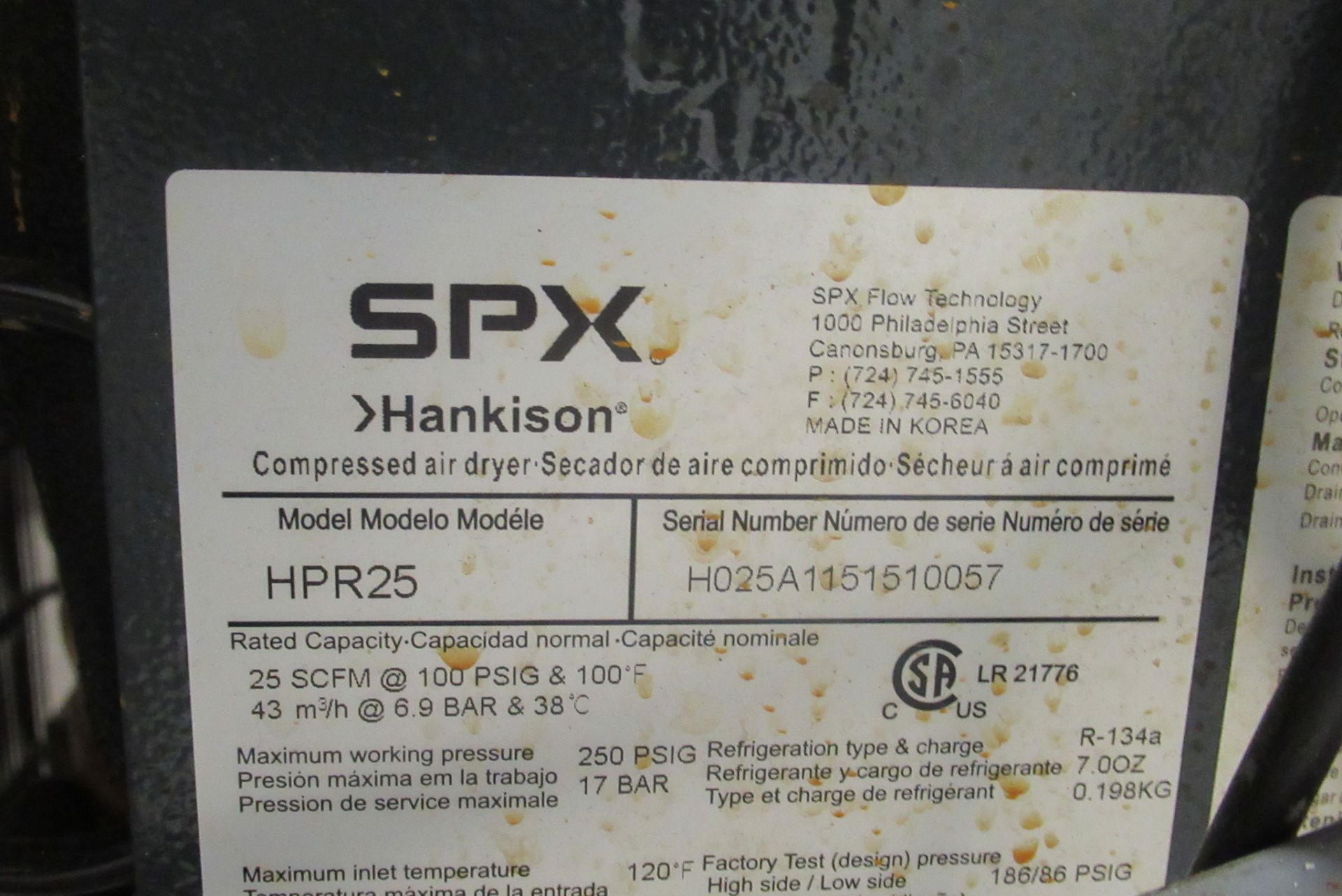 SPX Compressed Air Dryer - Image 2 of 4