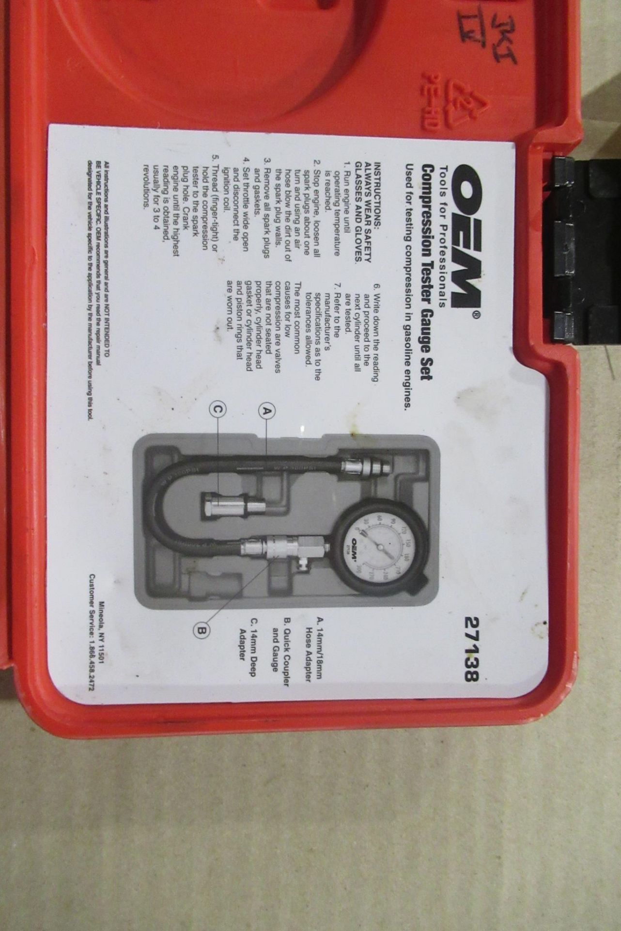 OEM Compression Tester Gauge Set - Image 2 of 2