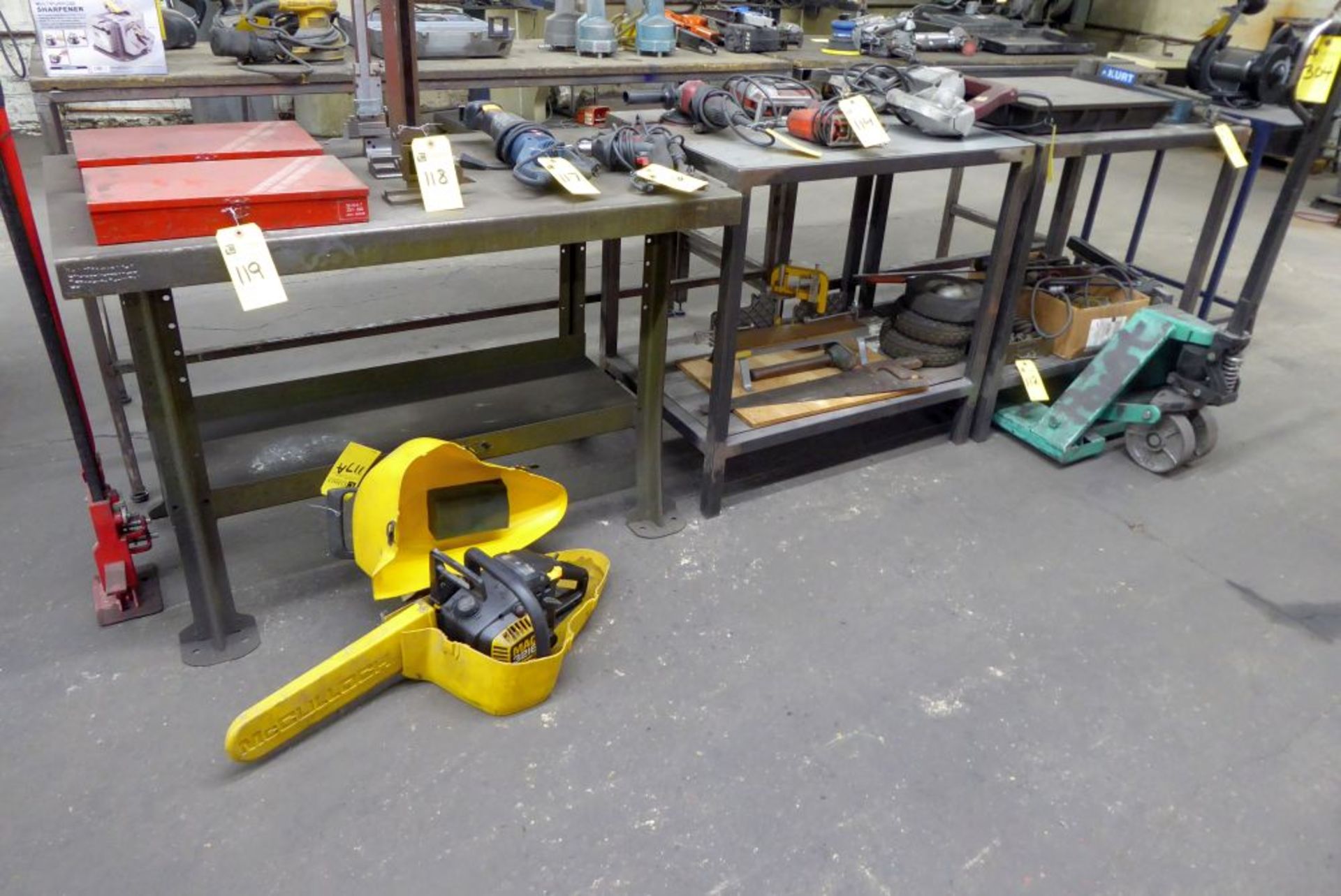 Miter Box, Saw, Grinder Parts, Wheels, Surface Plate, Work Tables, Etc. - Image 2 of 2