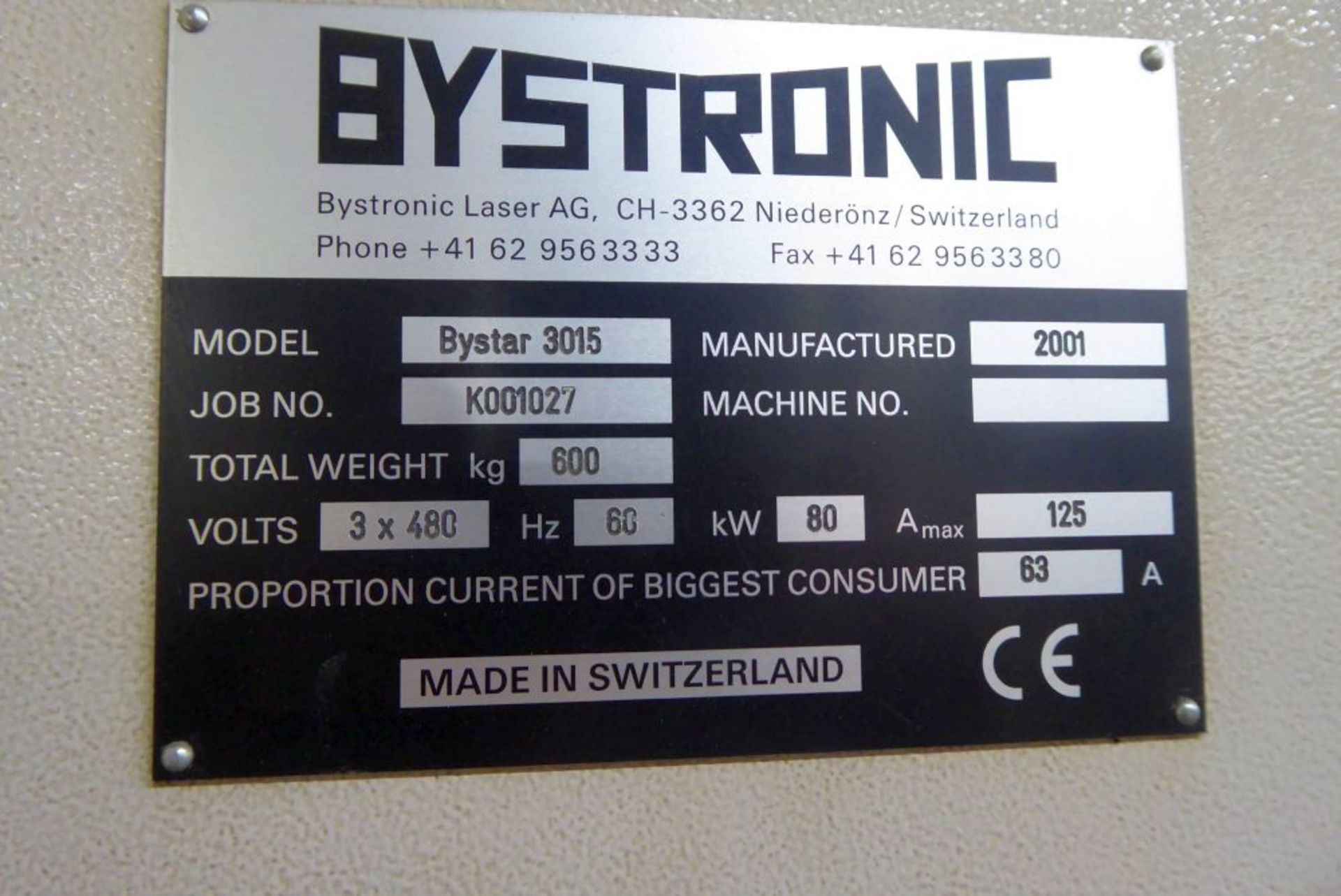 2002 Bystronic Laser Cutting System - Image 12 of 17