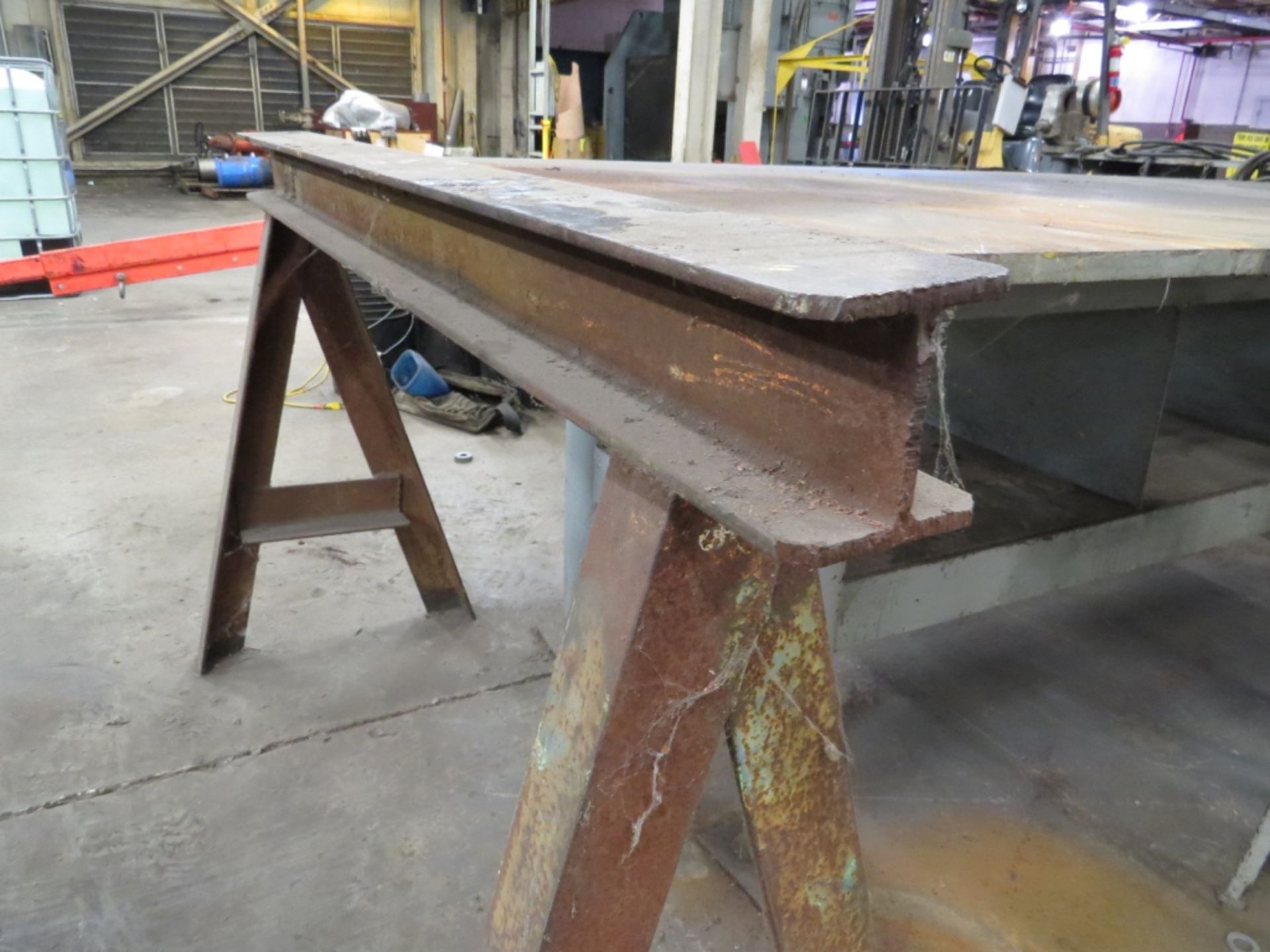 Shop Table with Vise, Stools and Custom Sawhorse- - Image 11 of 11