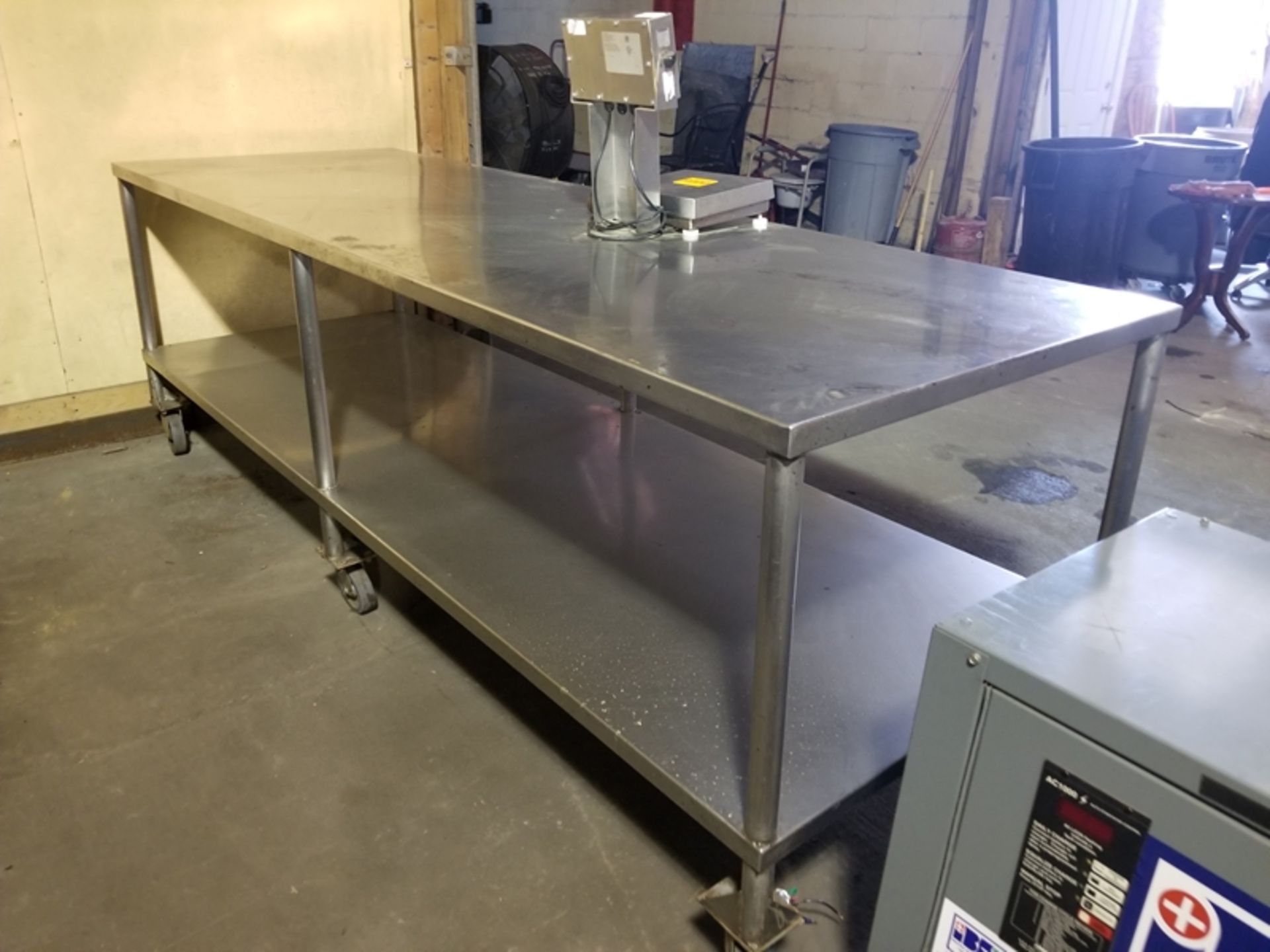 10' SS rolling work table - Image 2 of 2