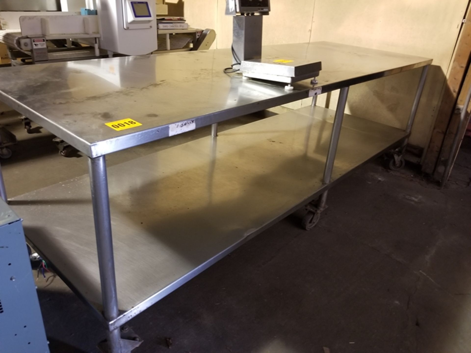 10' SS rolling work table