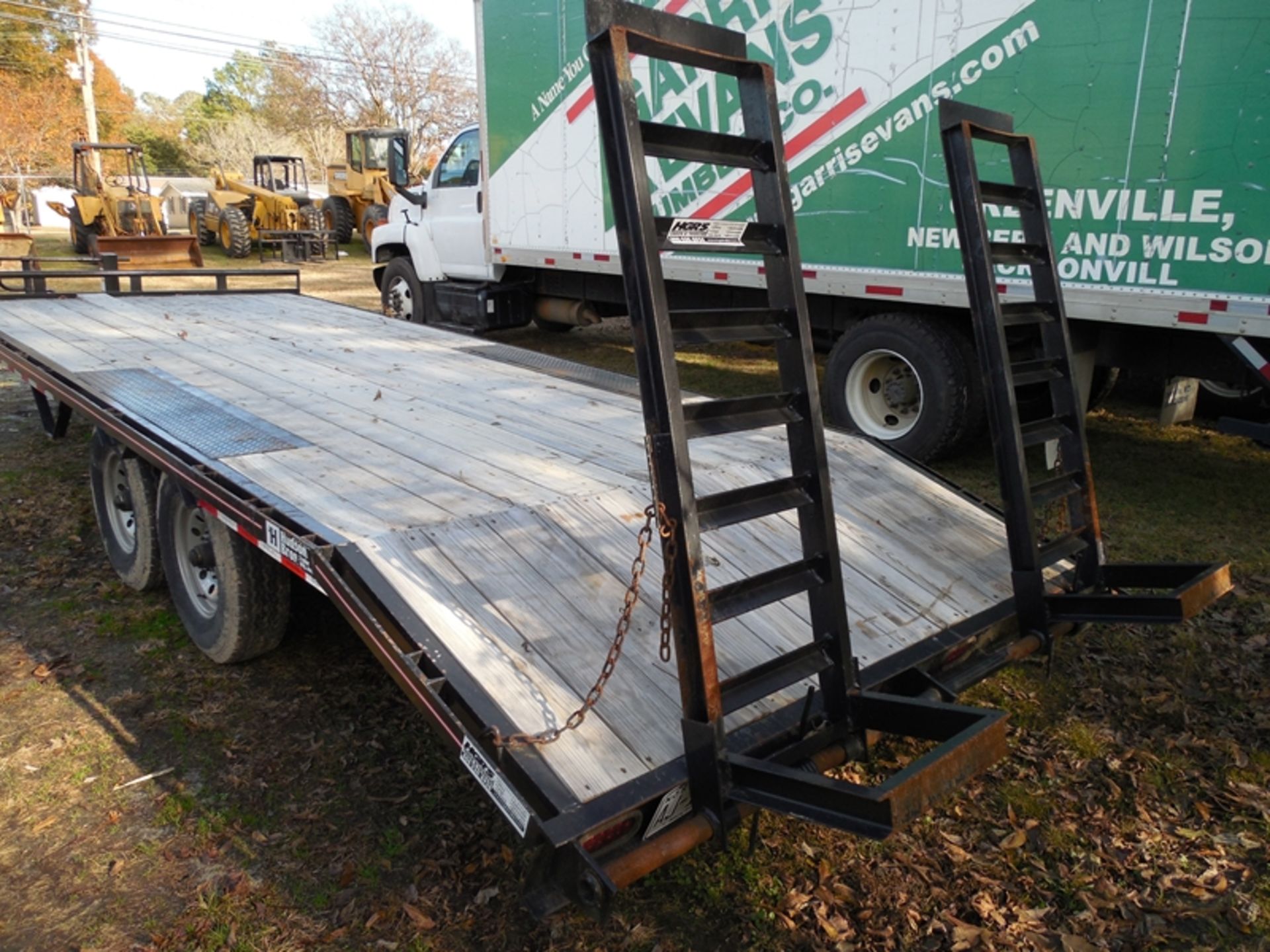 2018 Hudson 7 ton trailer 28' flat 3'dove w ramps dual axles vin# 10HHTMBG5J2000048 dual axles - Image 3 of 4