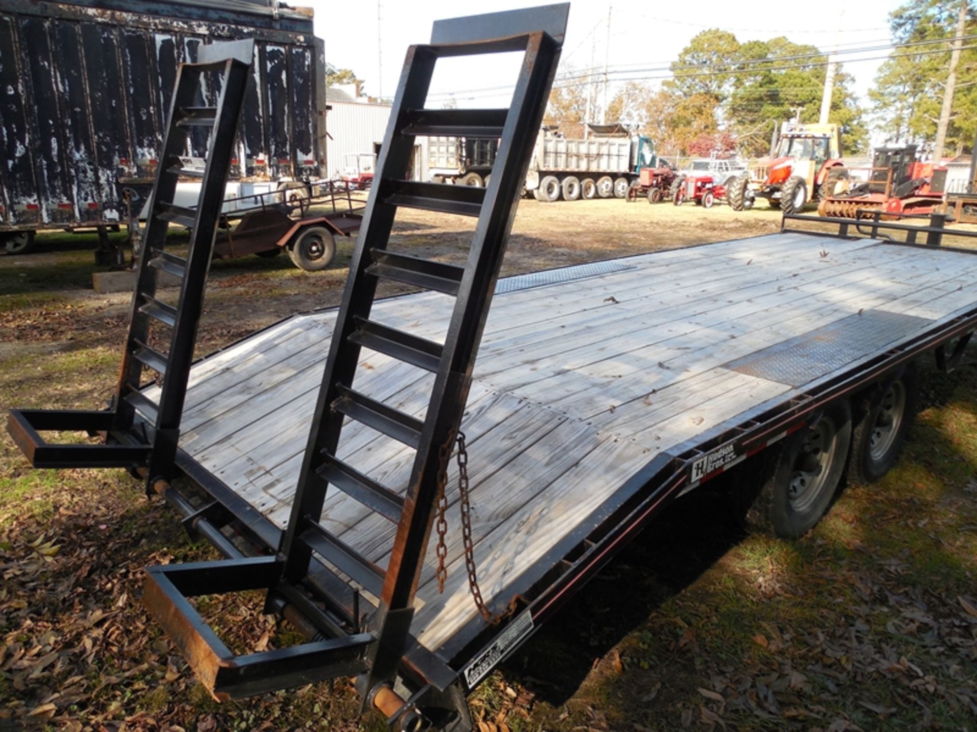 2018 Hudson 7 ton trailer 28' flat 3'dove w ramps dual axles vin# 10HHTMBG5J2000048 dual axles - Image 4 of 4