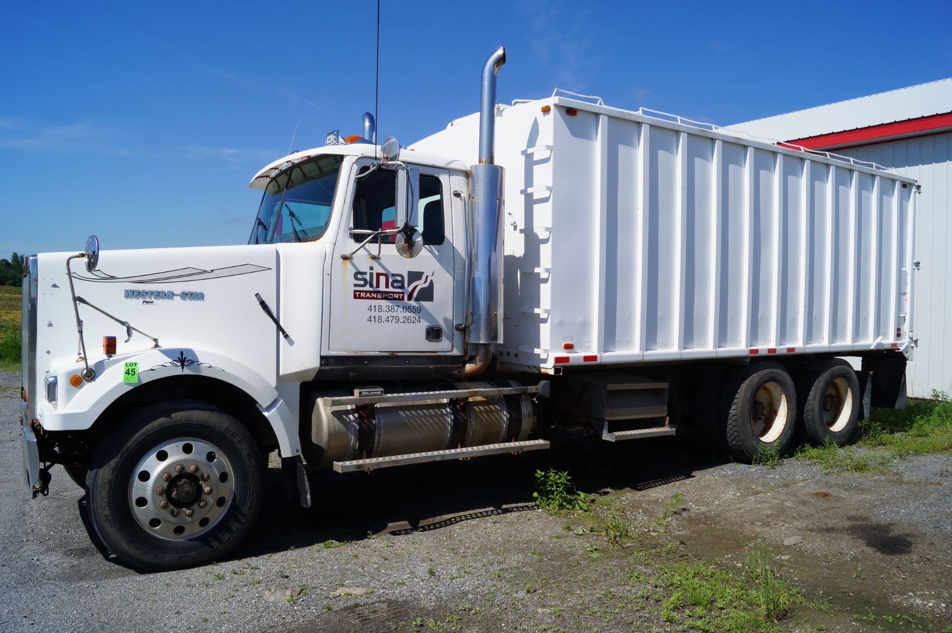 1998 WESTERN STAR 4964FX with 20' Aluminum Grain Tipping Bin