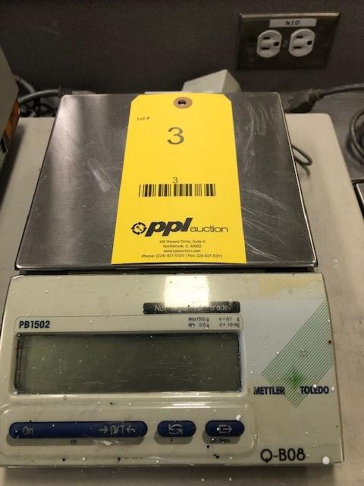 Mettler scale, capacity 1510g, model PB1502 sn 1114380852