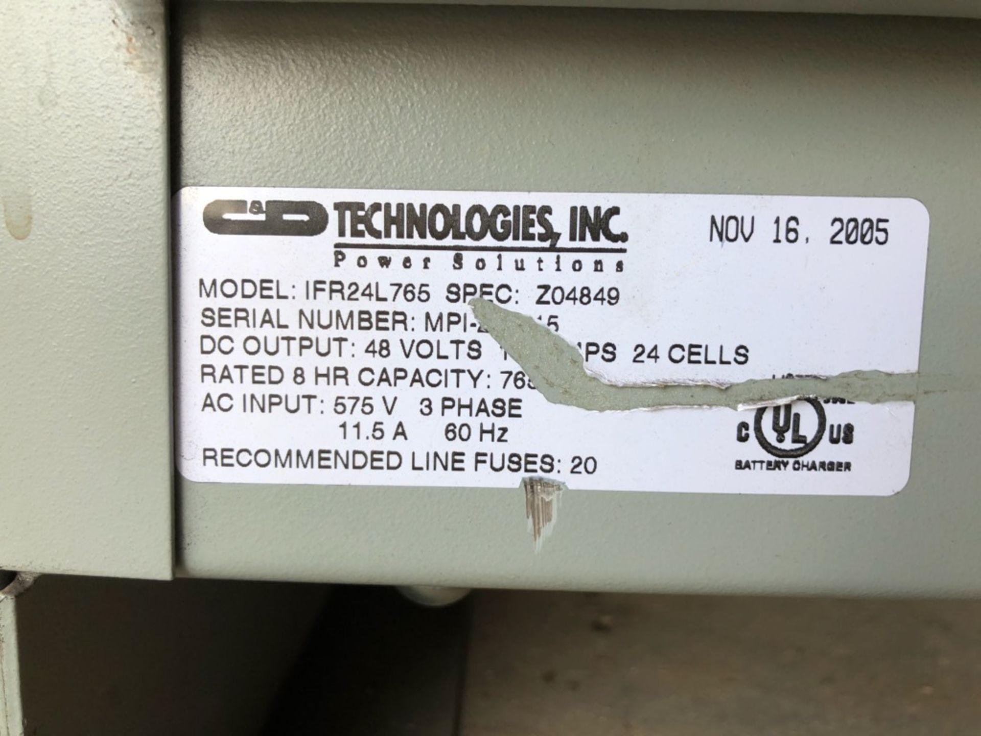 FERROCHARGE 48 VOLT FORKLIFT BATTERY CHARGER - Image 2 of 2