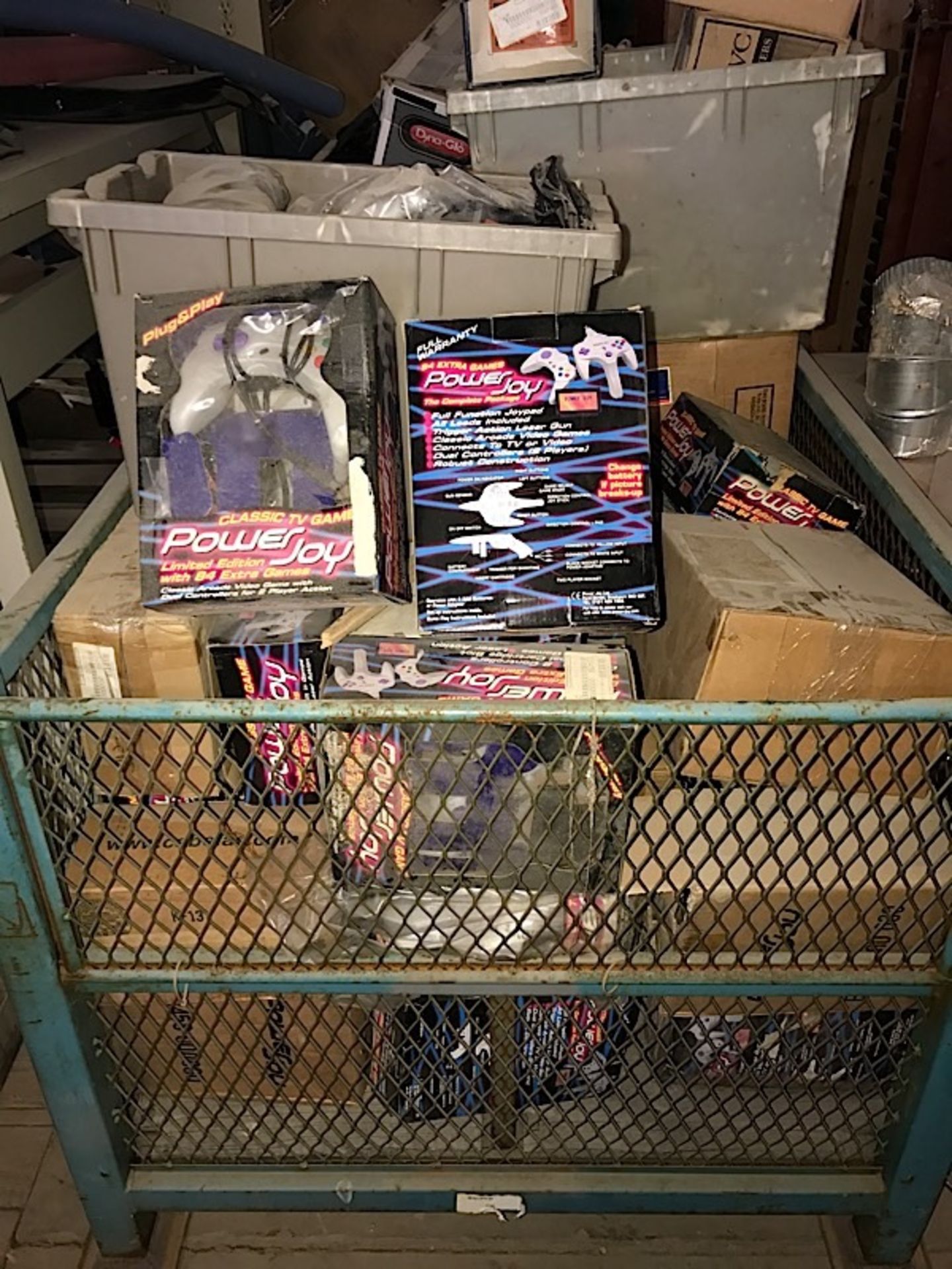 LOT OF GAME CONSOLES (NOT INCLUDING STEEL BIN)