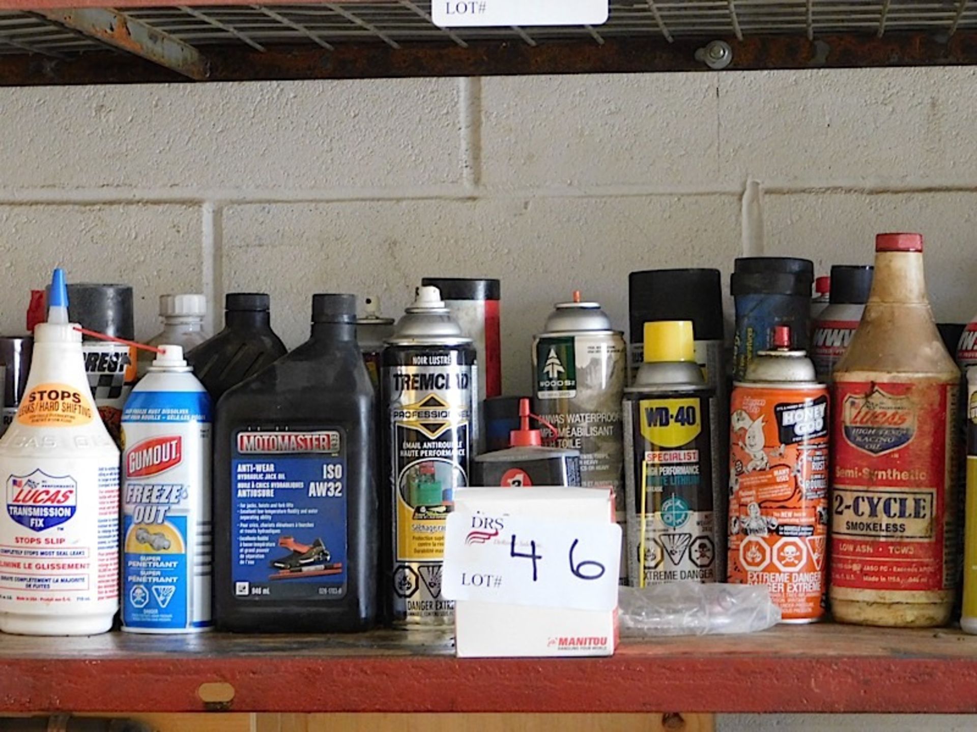 LOT OF AUTOMOTIVE FLUIDS