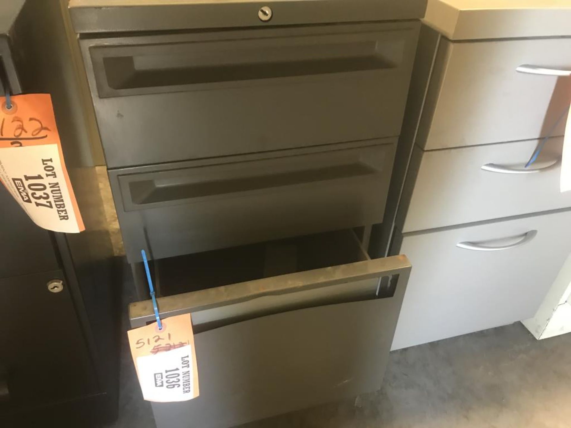 Three drawer storage cabinet