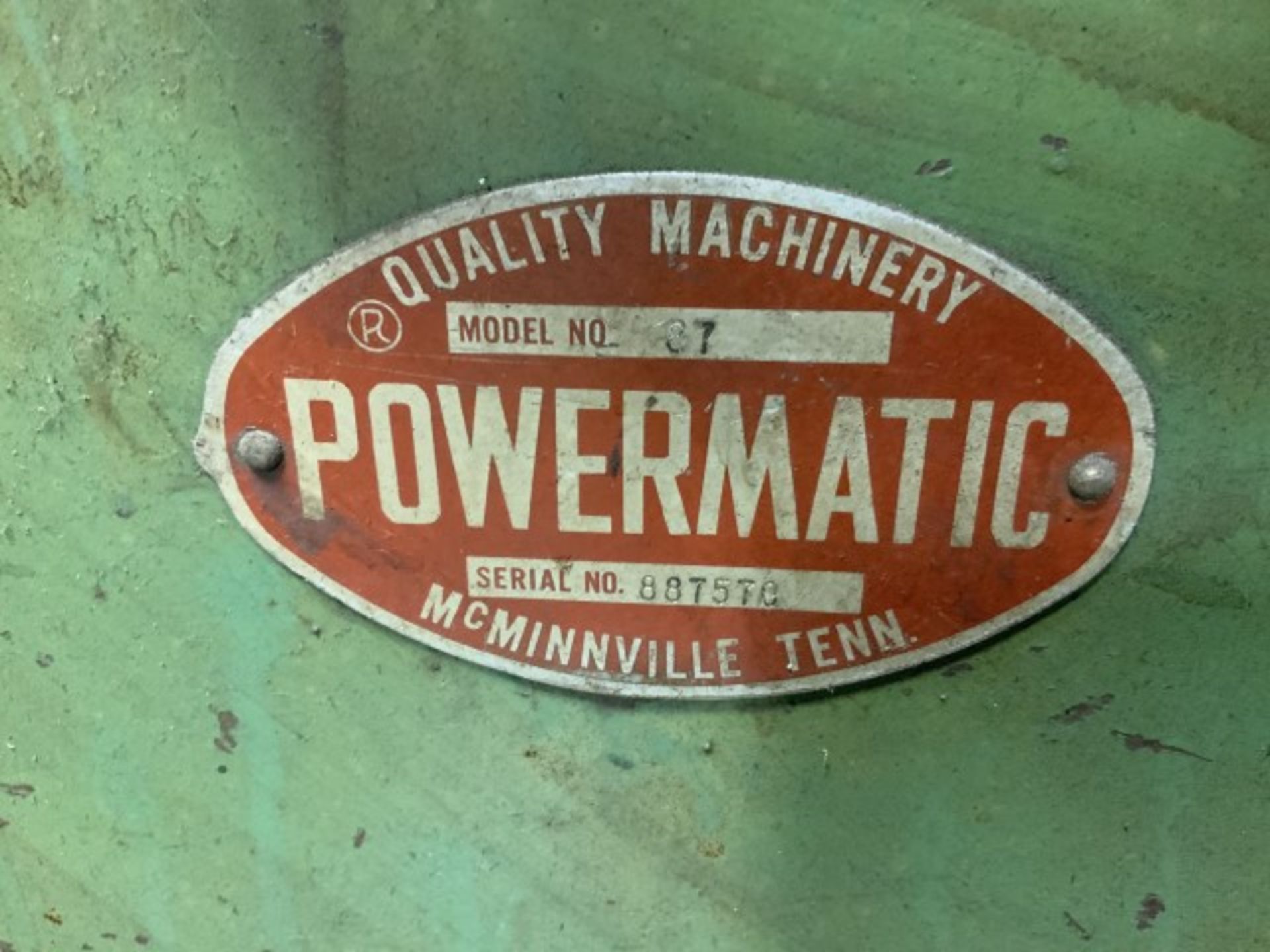 Powermatic Vertical Band Saw, Model 67 - Image 3 of 7